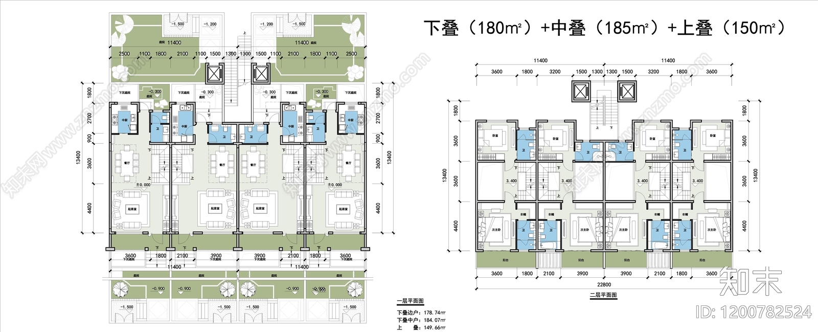 现代别墅建筑cad施工图下载【ID:1200782524】