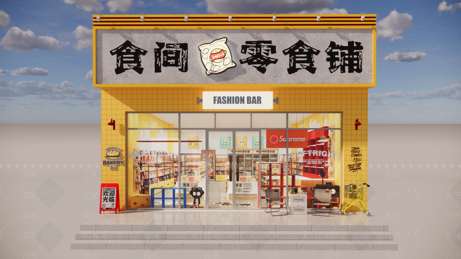 现代便利店SU模型下载【ID:1200785538】