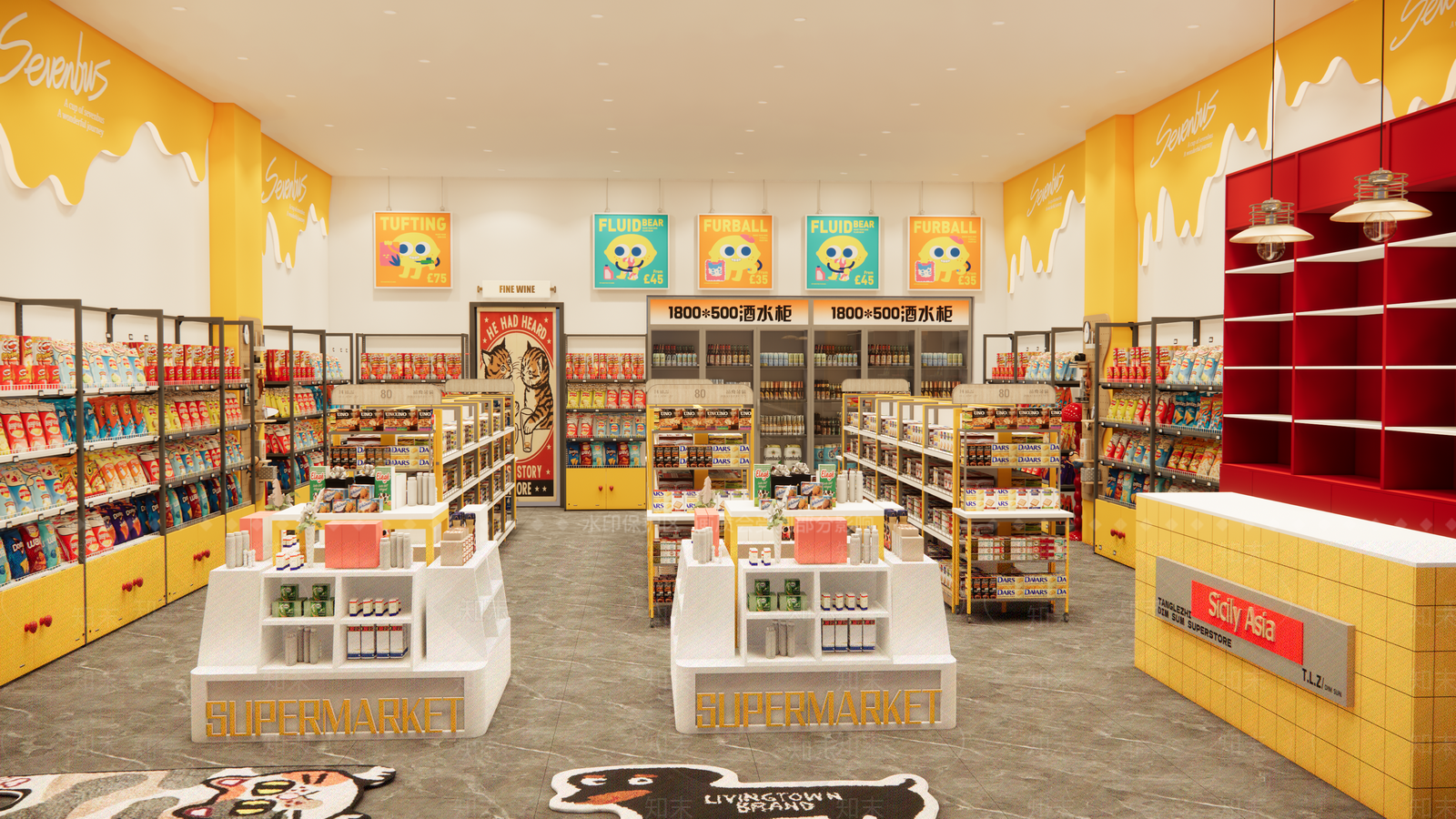 现代便利店SU模型草图