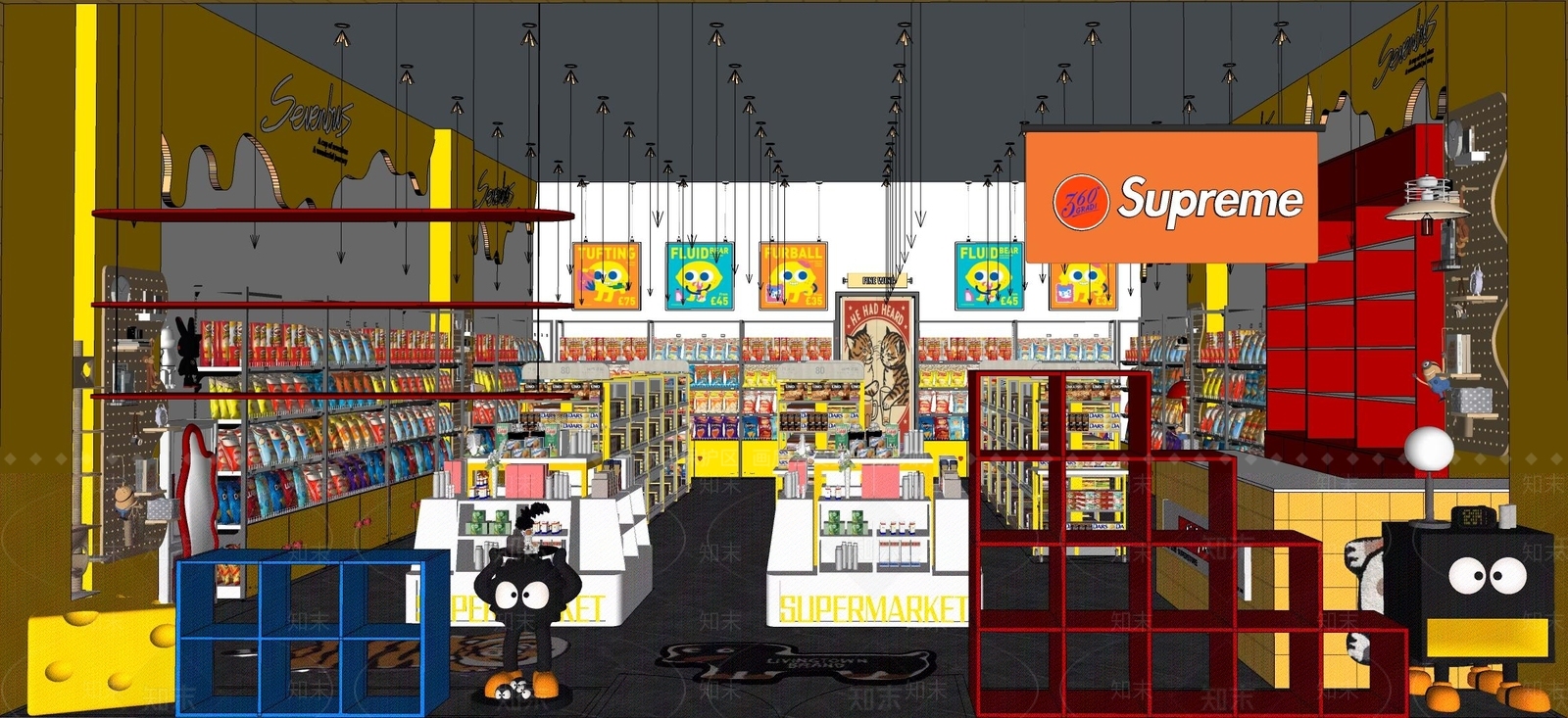 现代便利店SU模型下载【ID:1200796545】