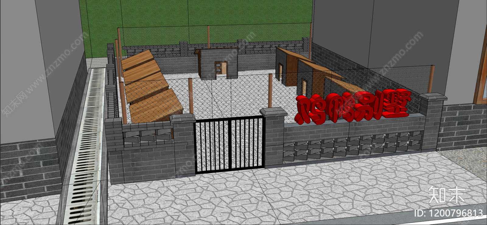 宠物活动区施工图下载【ID:1200796813】