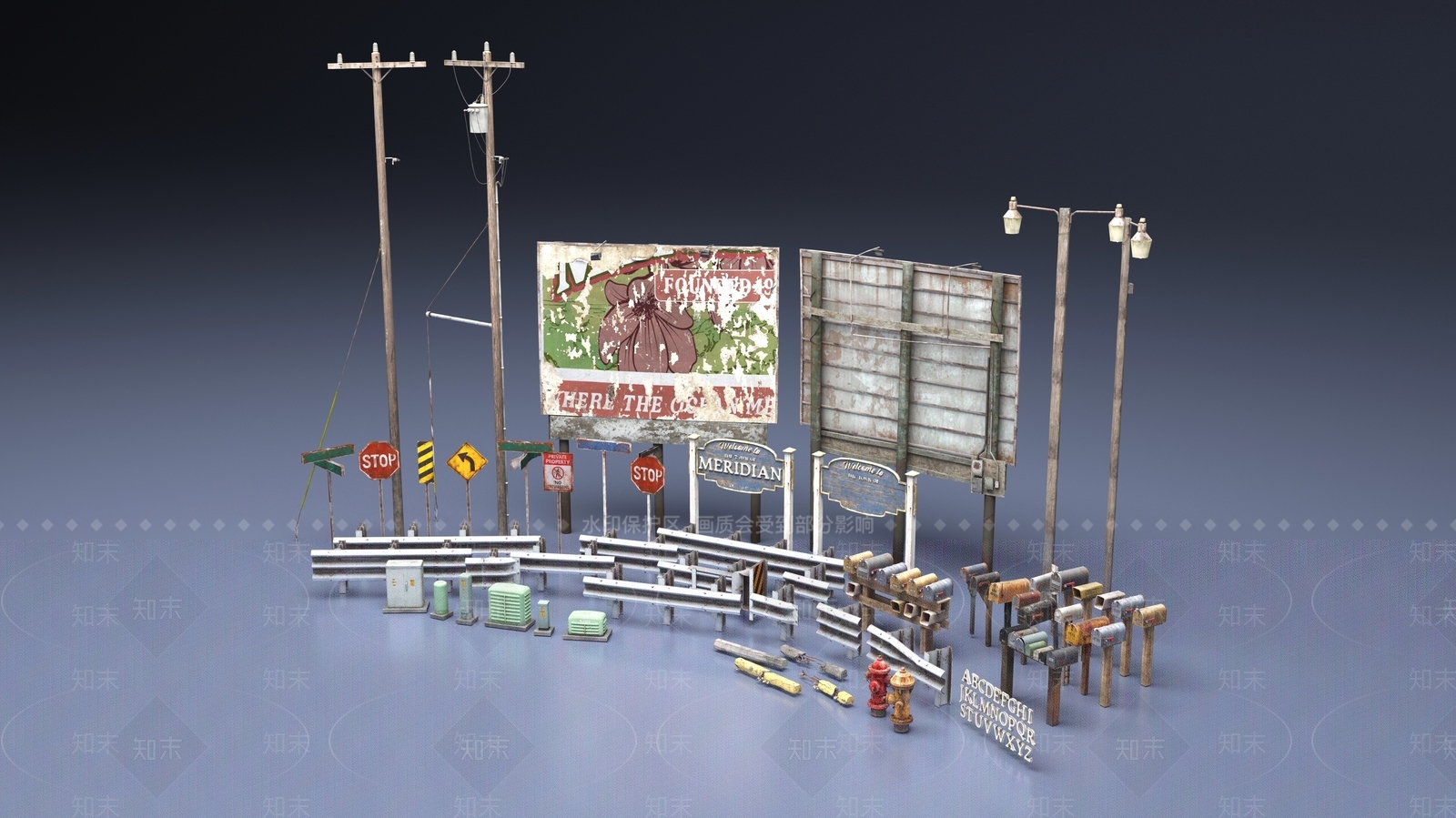 公用器材3D模型下载【ID:1200803806】