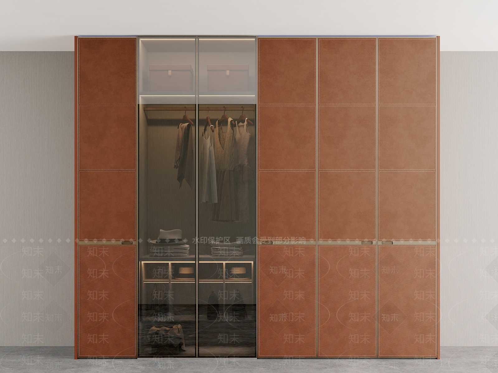 现代新中式衣柜3D模型下载【ID:1200805326】
