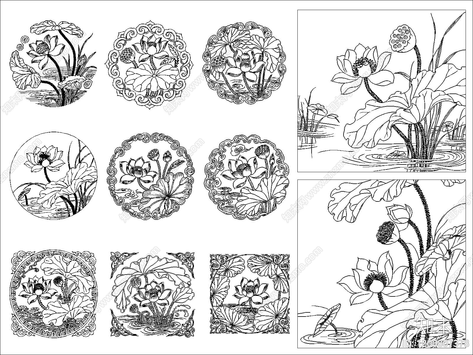 雕花施工图下载【ID:1200807378】