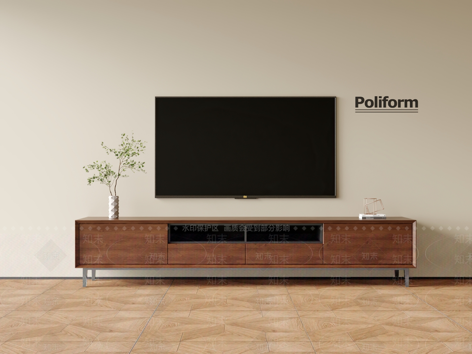 现代中古电视柜3D模型下载【ID:1200811885】