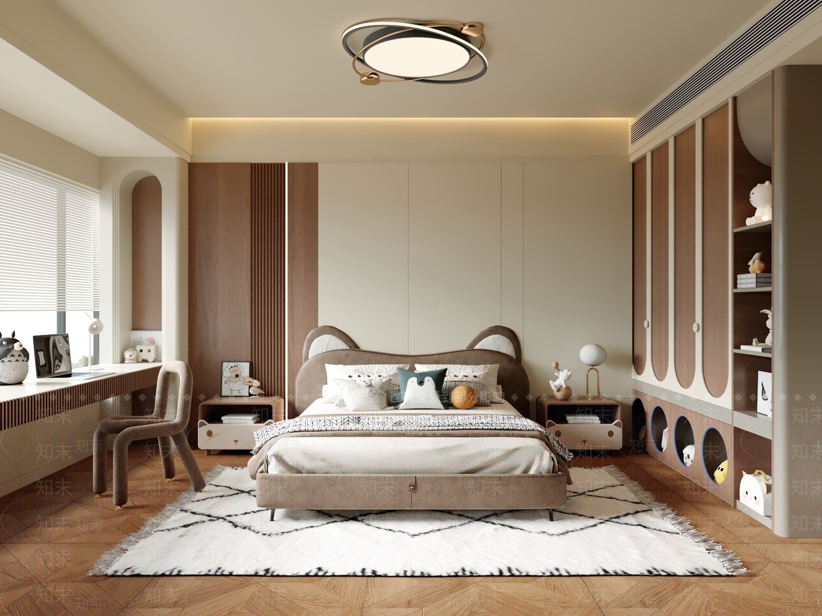 现代中古通用儿童房3D模型下载【ID:1200811956】