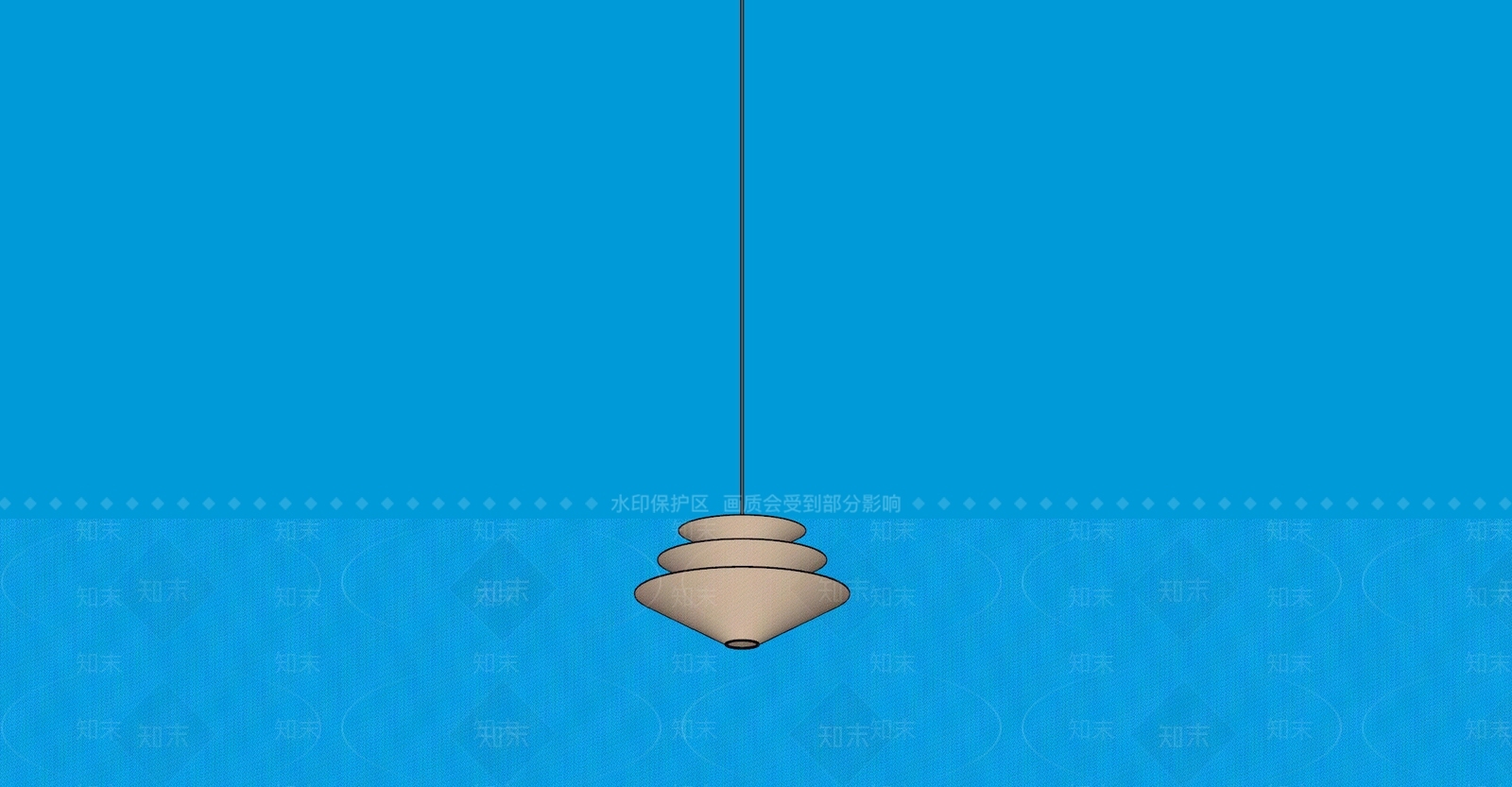 侘寂禅意吊灯SU模型下载【ID:1200813756】