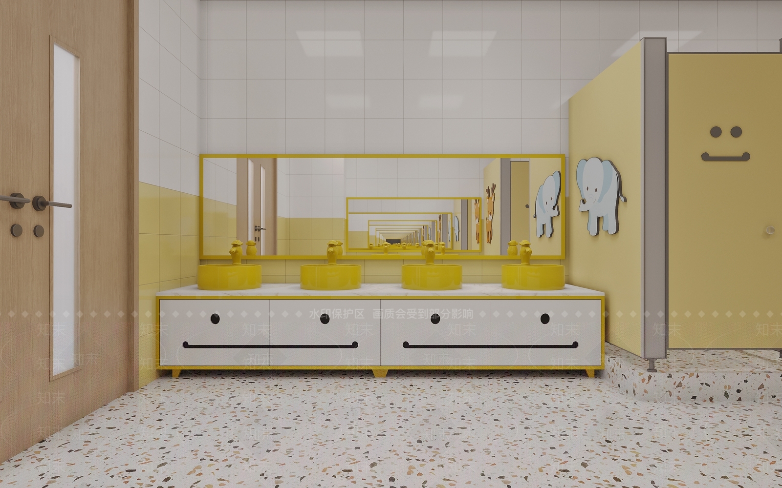 现代简约公共卫生间3D模型下载【ID:1200815210】