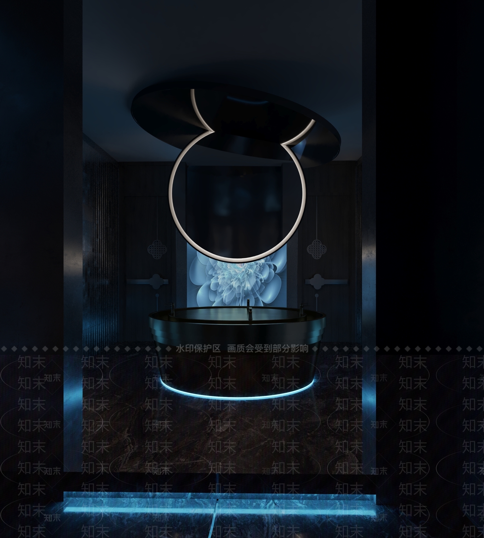轻奢禅意足浴店3D模型下载【ID:1200815553】