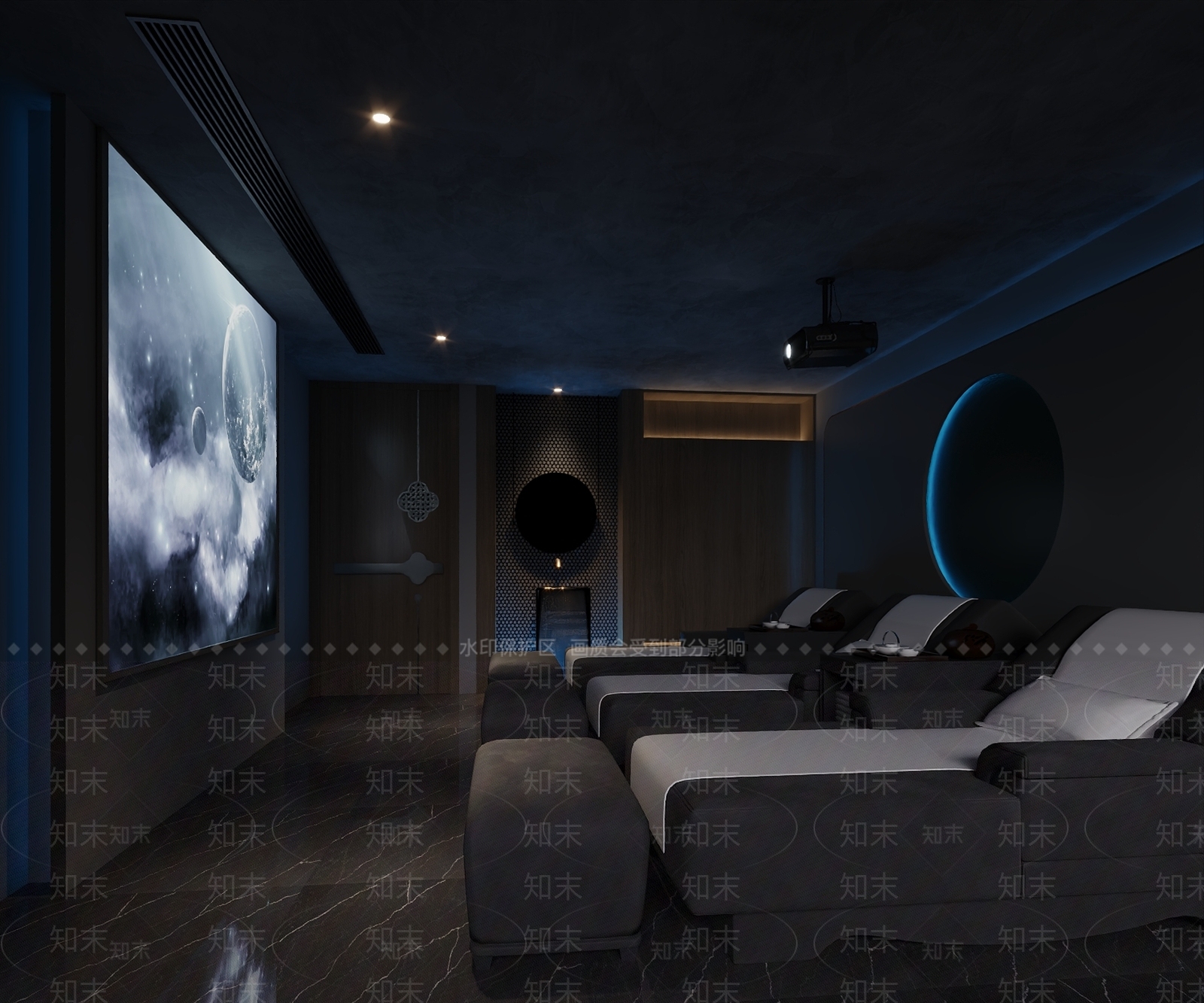 极简轻奢足浴店3D模型下载【ID:1200815804】