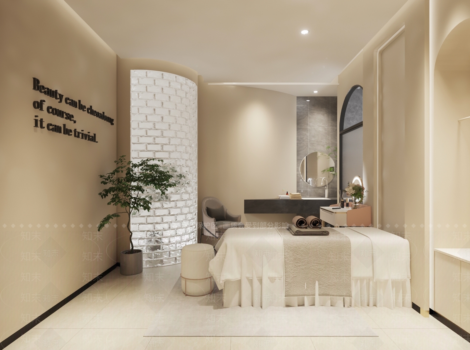 现代奶油美容院3D模型下载【ID:1200816055】