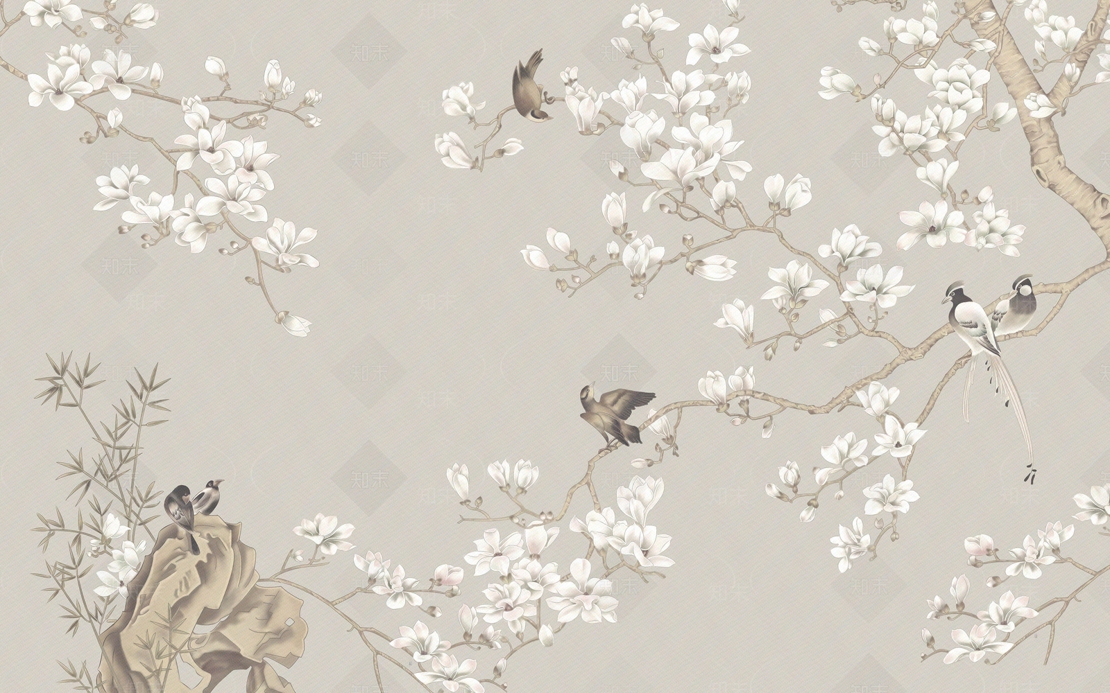 新中式中式花纹壁纸贴图下载【ID:1200816460】