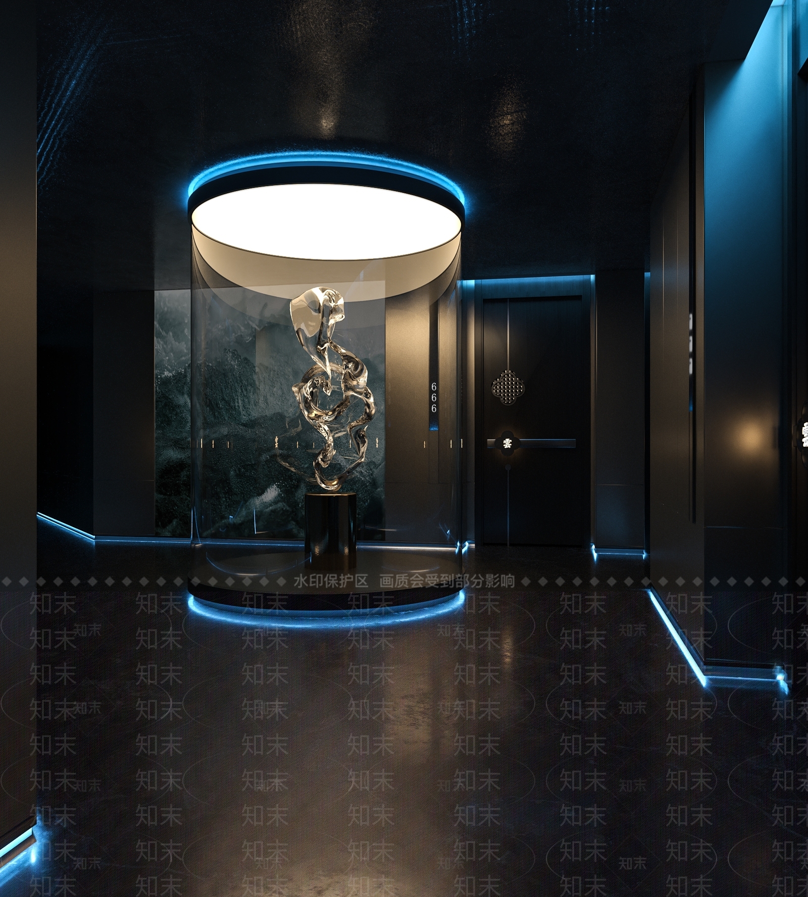 轻奢极简足浴店3D模型下载【ID:1200817953】