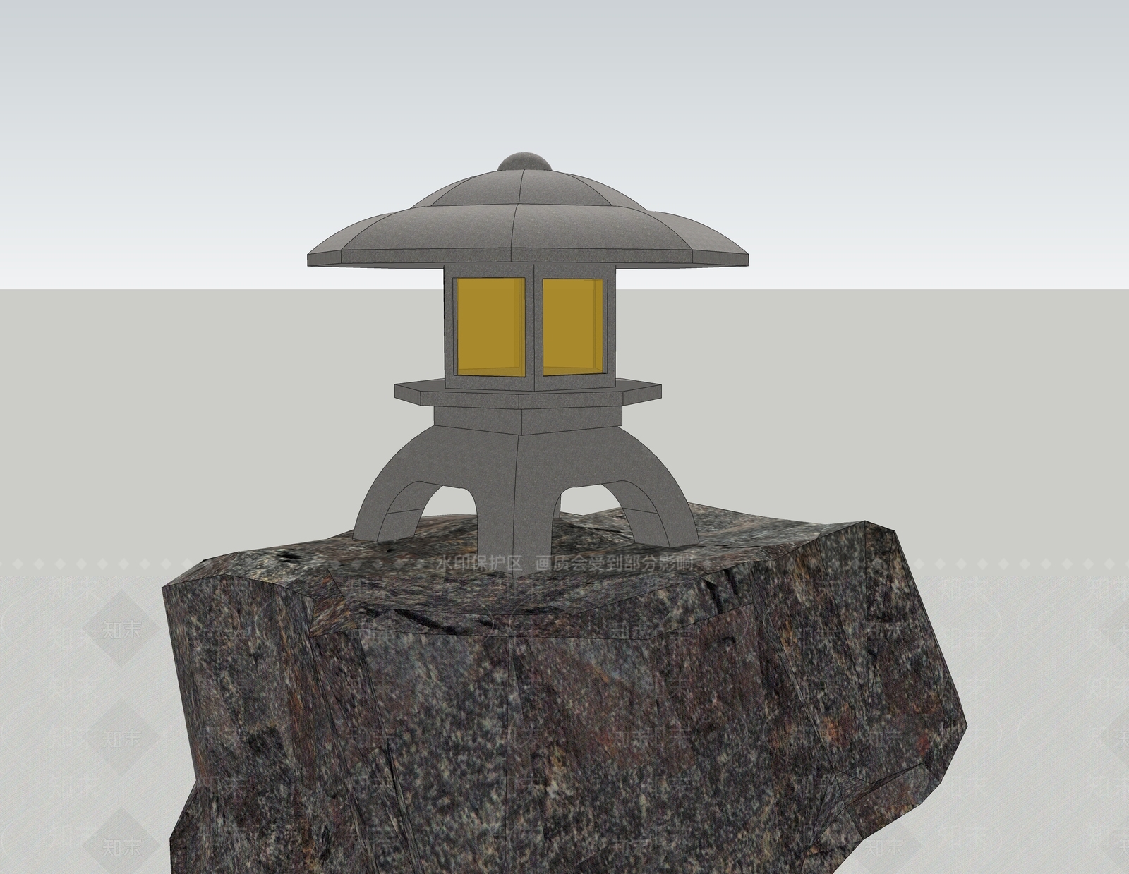 日式景观灯SU模型下载【ID:1200818036】