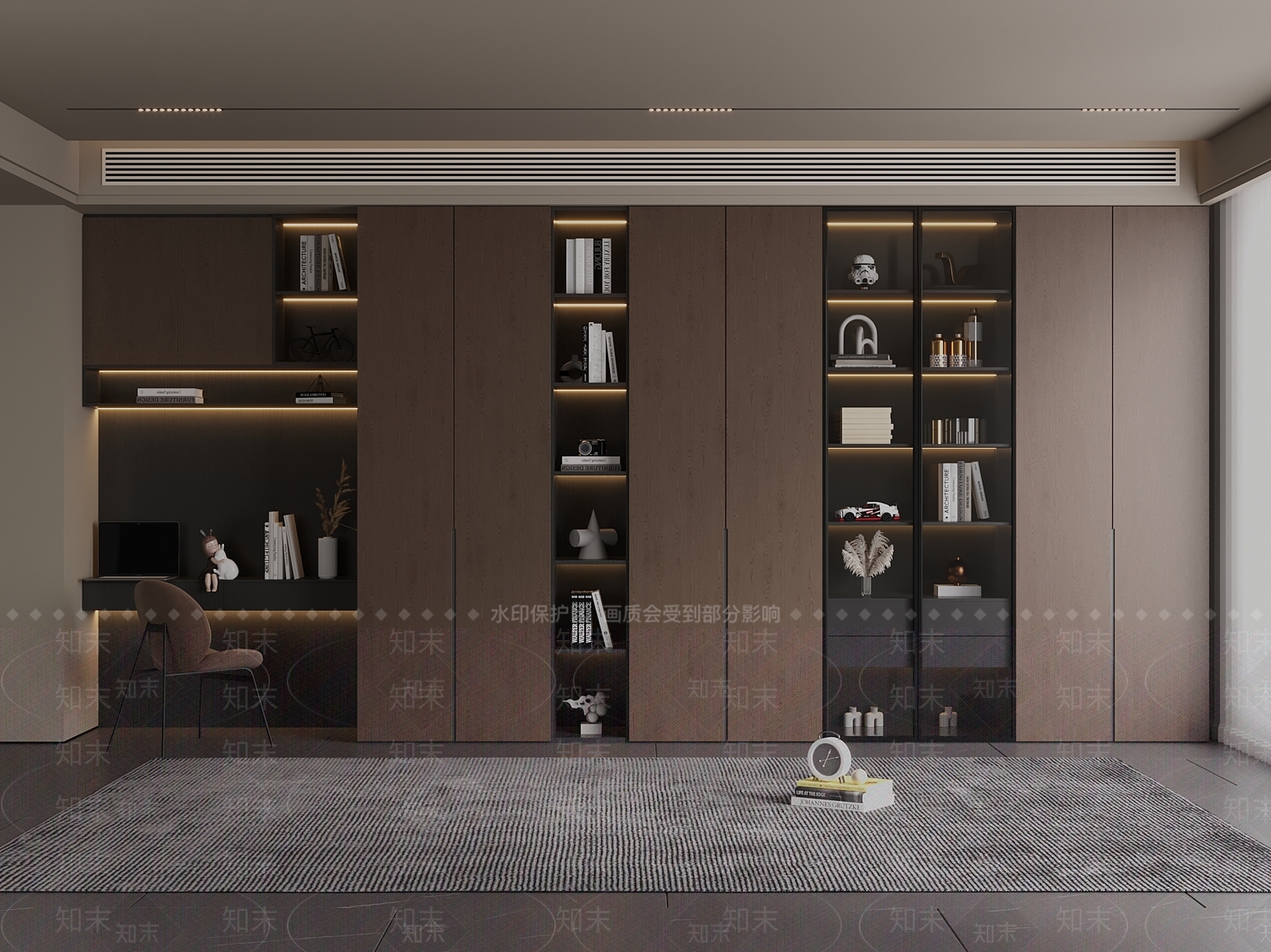 意式轻奢衣柜3D模型下载【ID:1200818239】