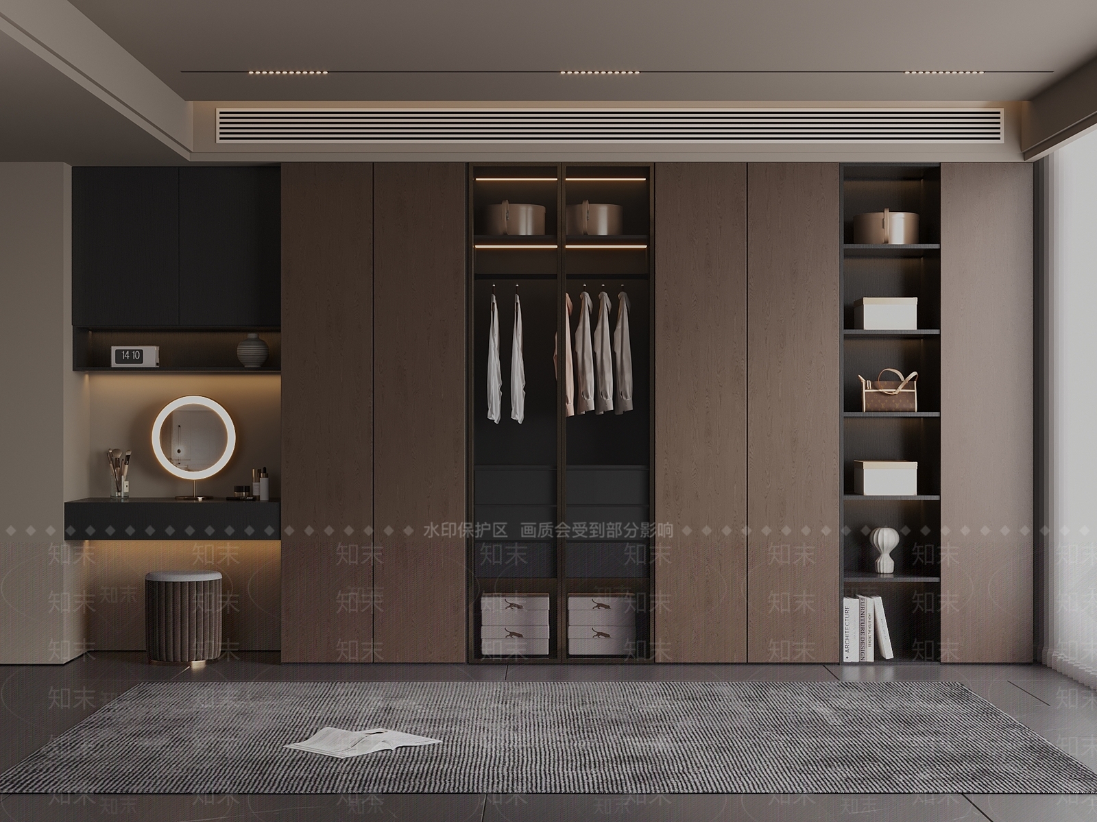 意式轻奢衣柜3D模型下载【ID:1200820026】