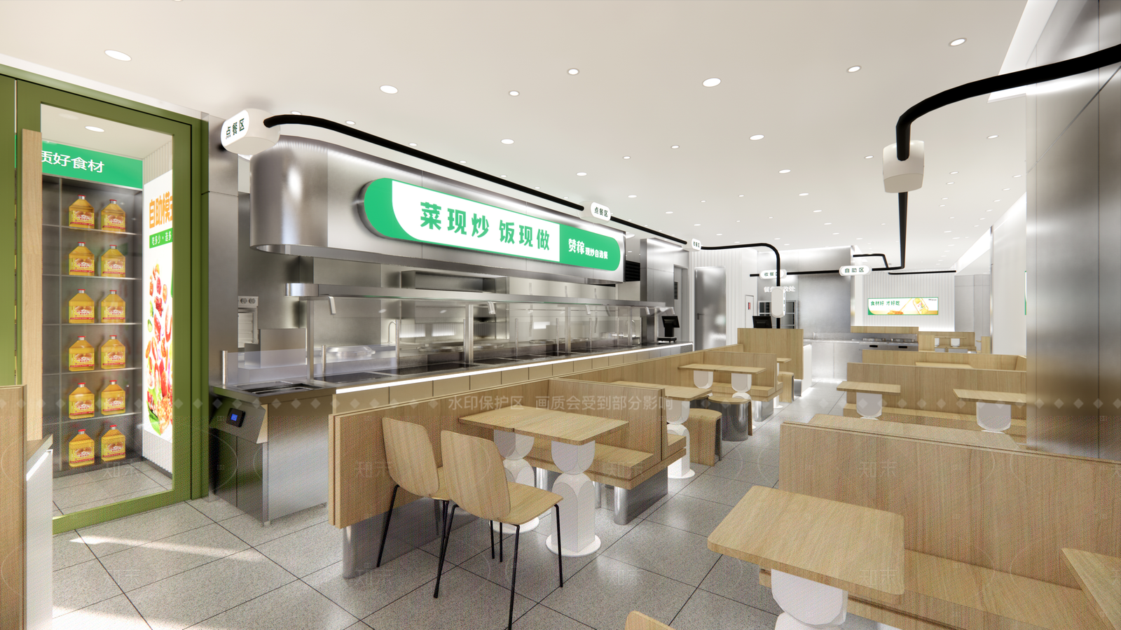 现代快餐店SU模型下载【ID:1216044684】