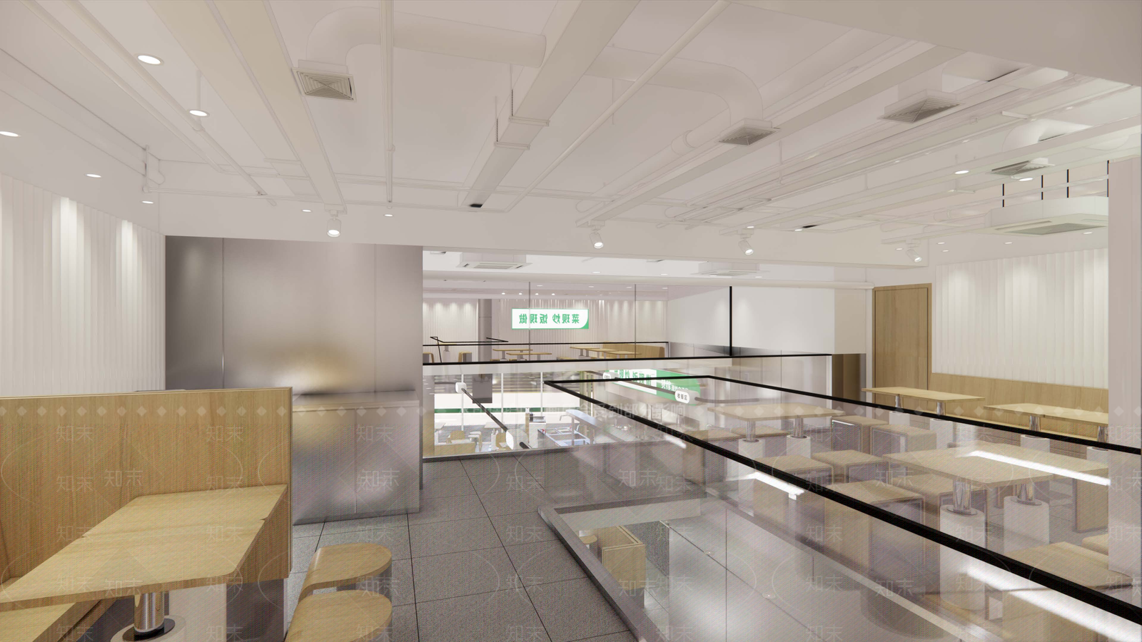 现代简约快餐店SU模型下载【ID:1200820342】