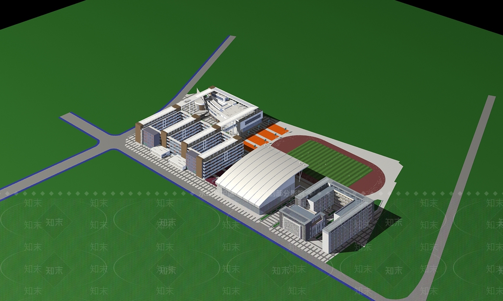现代高中3D模型下载【ID:1200821005】