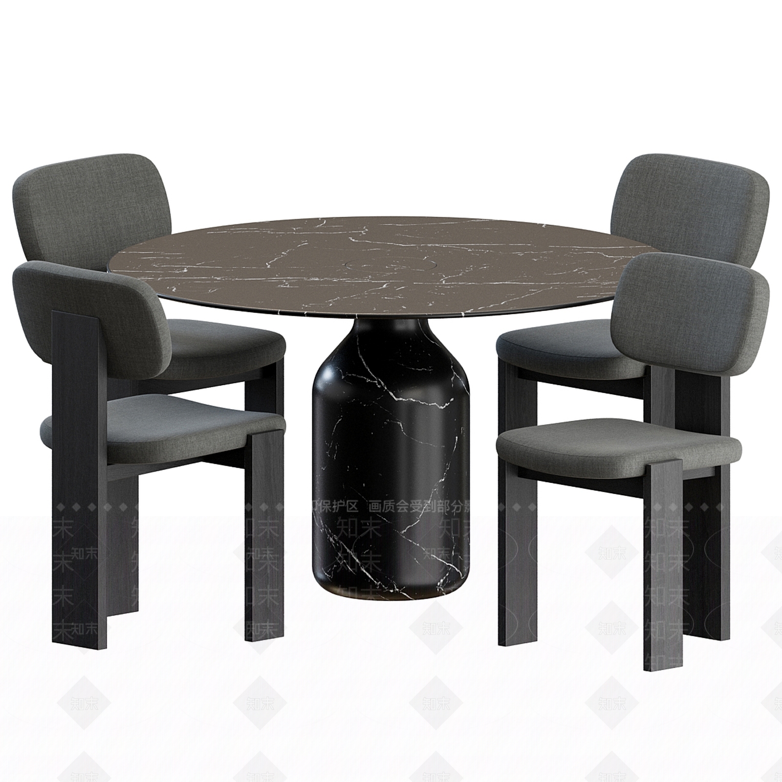 现代意式餐桌3D模型下载【ID:1200822464】