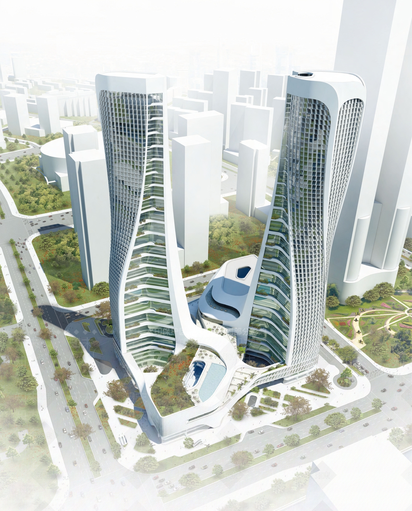 现代商场建筑SU模型下载【ID:1200823016】