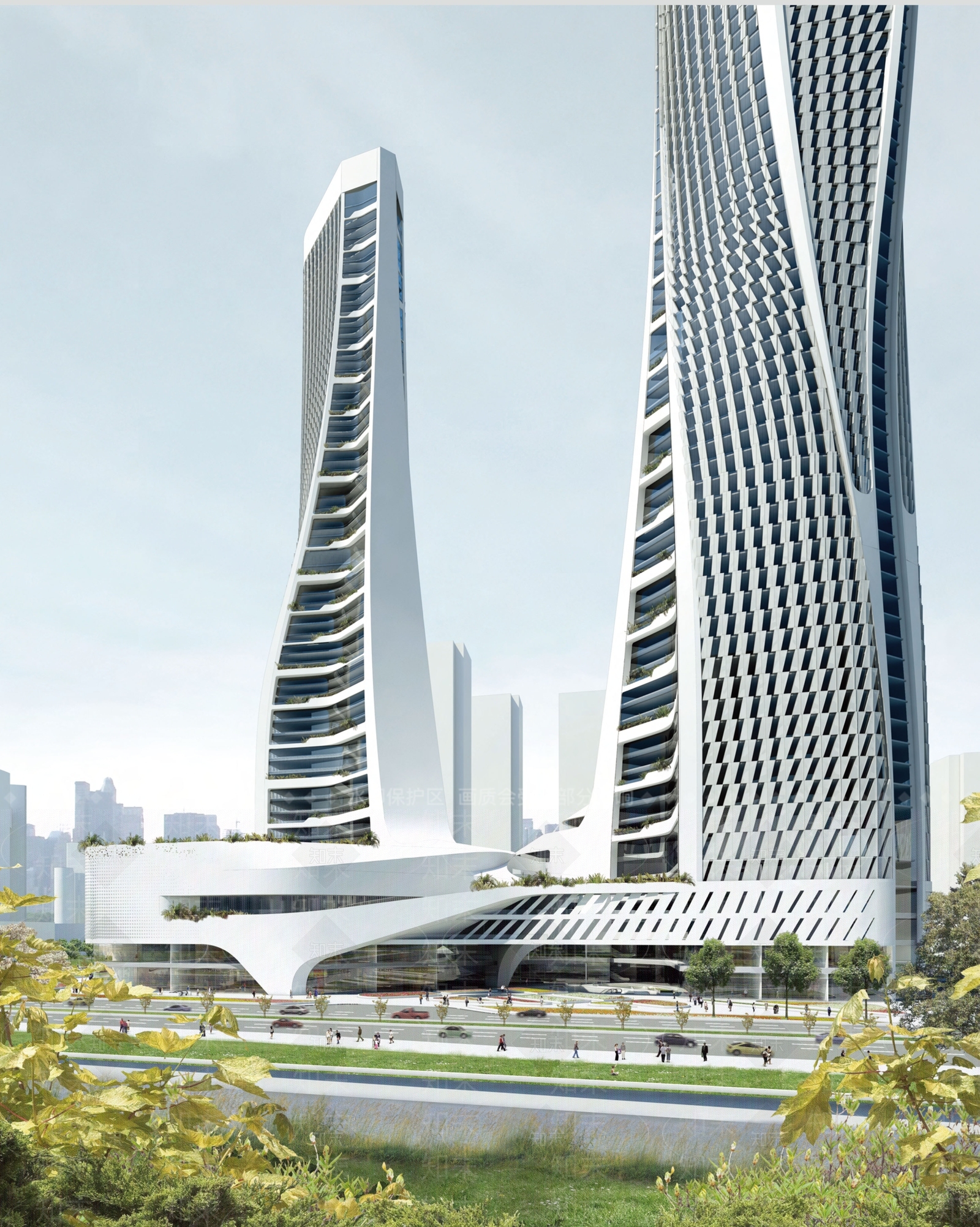 现代商场建筑SU模型下载【ID:1200823016】