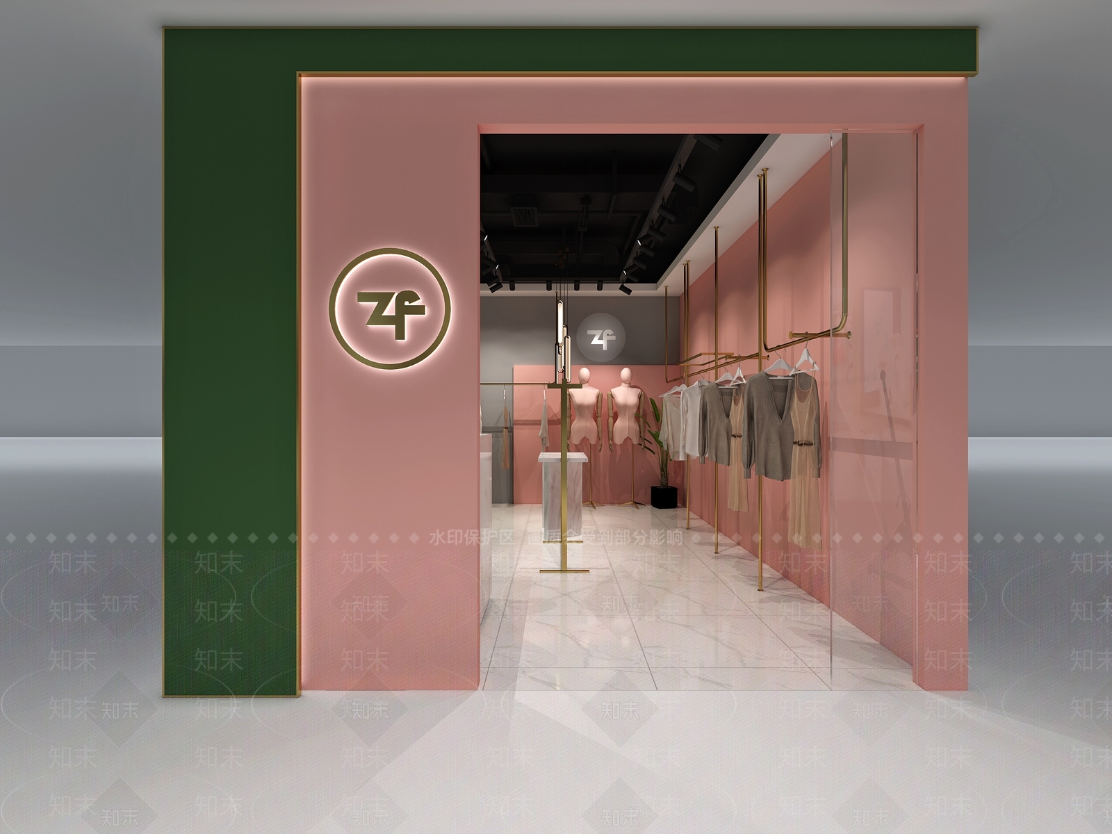 现代服装店3D模型下载【ID:1200822629】
