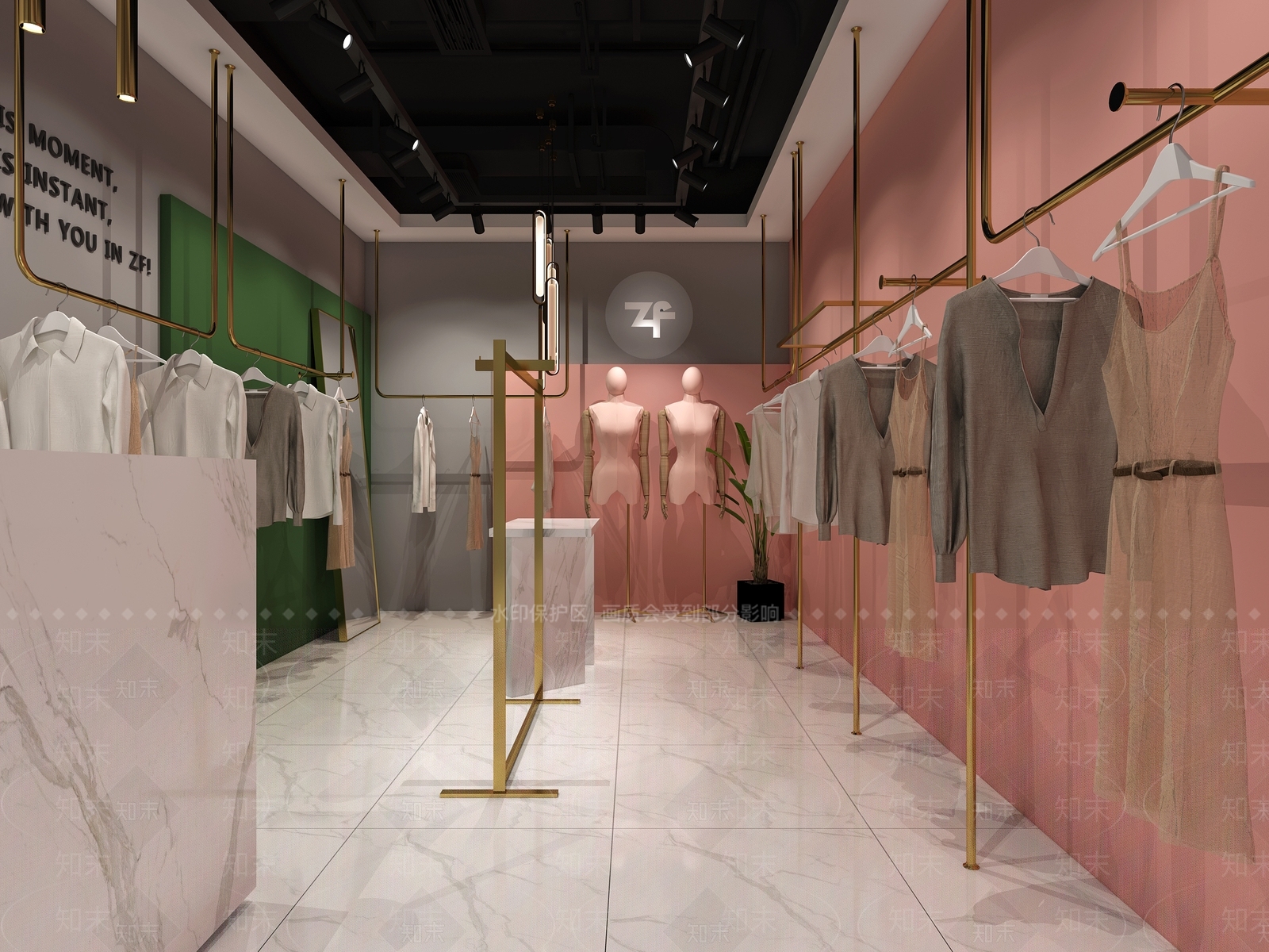 现代服装店3D模型下载【ID:1200822629】