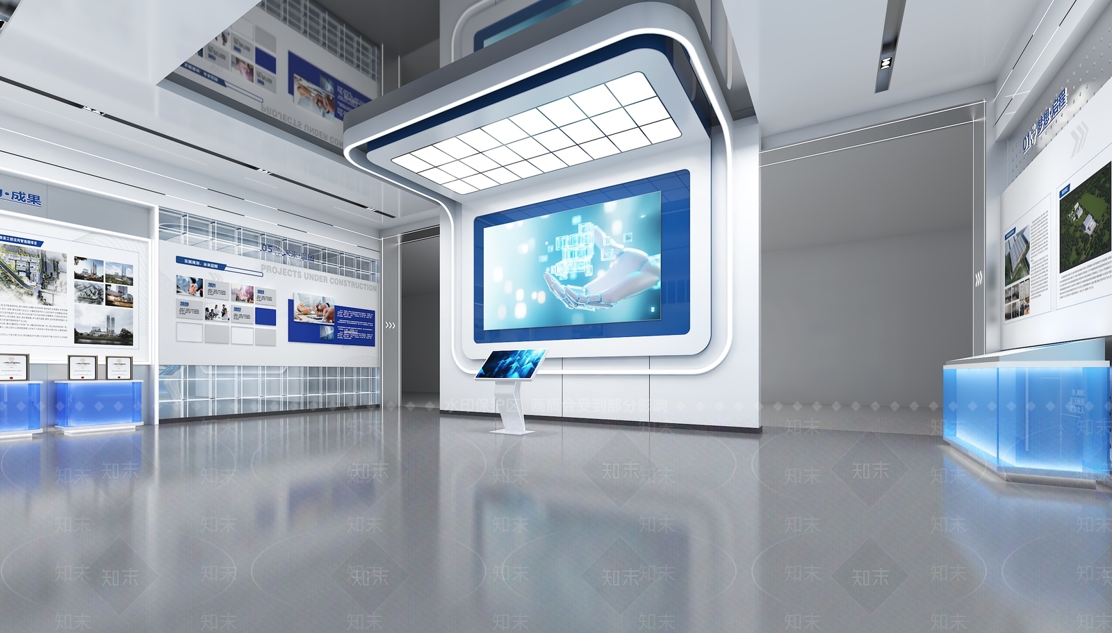 现代科技展厅3D模型下载【ID:1200824408】