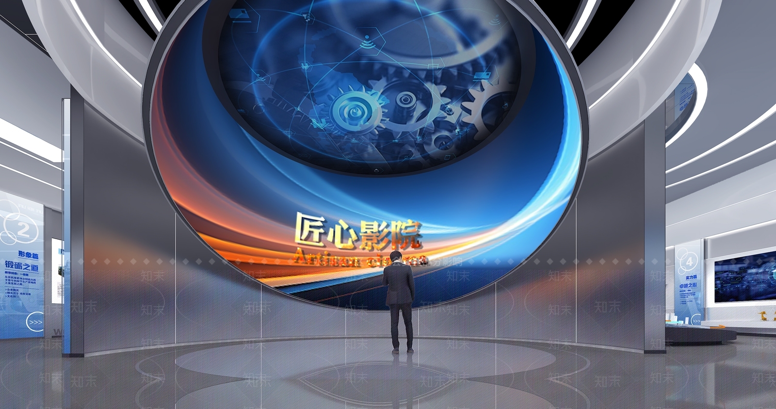 现代科技展厅3D模型下载【ID:1200826547】