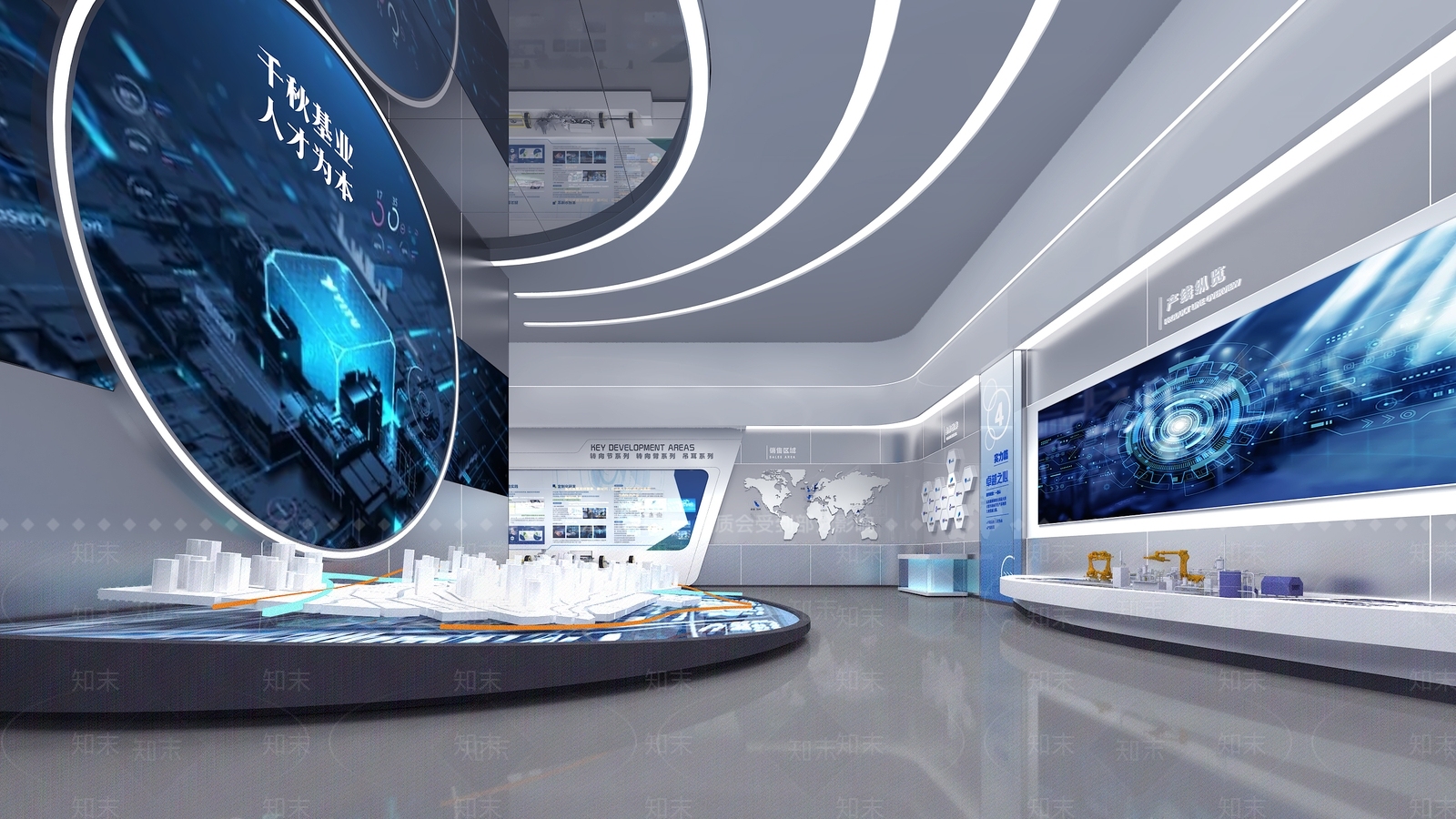 现代科技展厅3D模型下载【ID:1200827191】