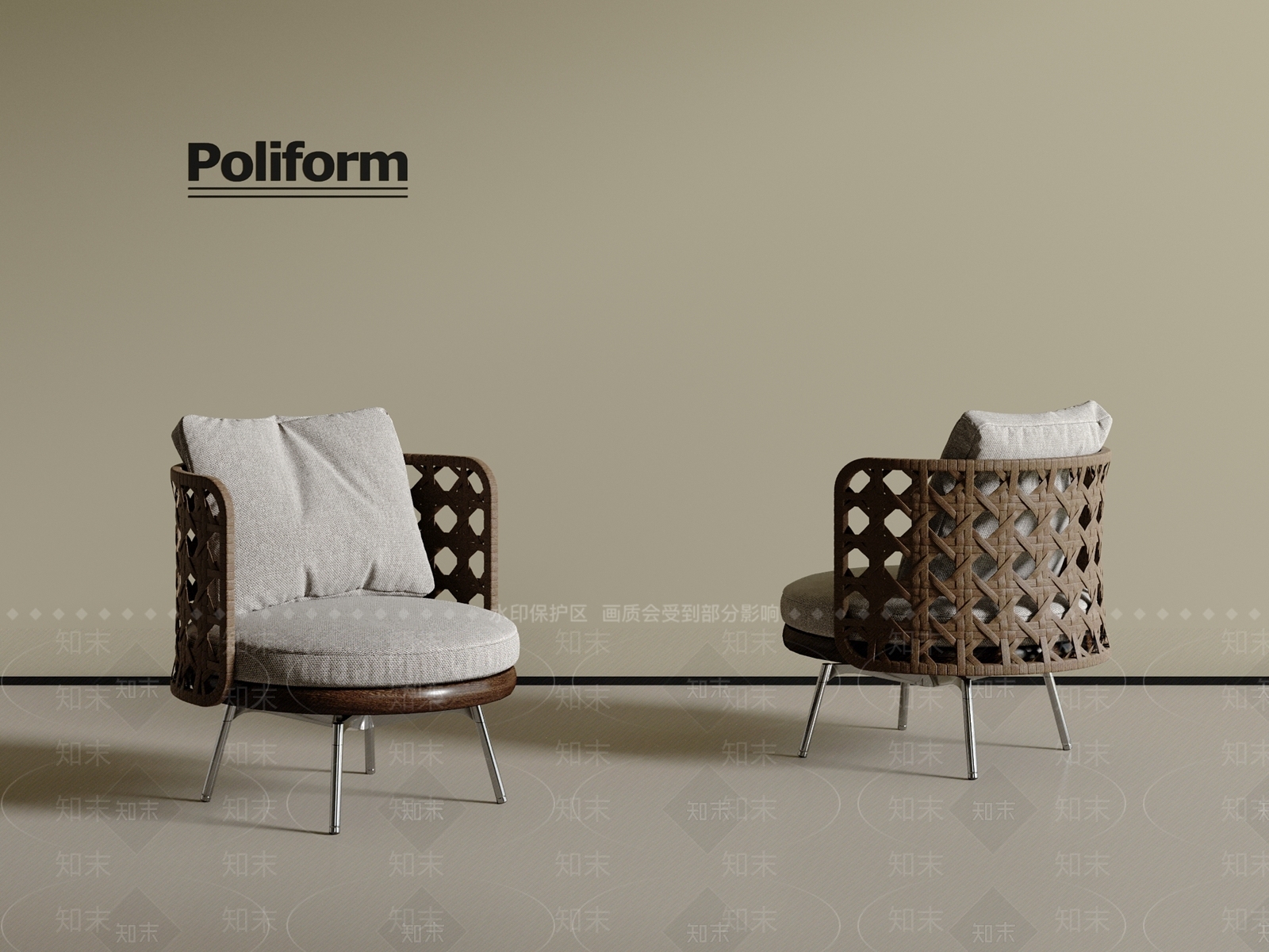 现代意式休闲椅3D模型下载【ID:1200828119】