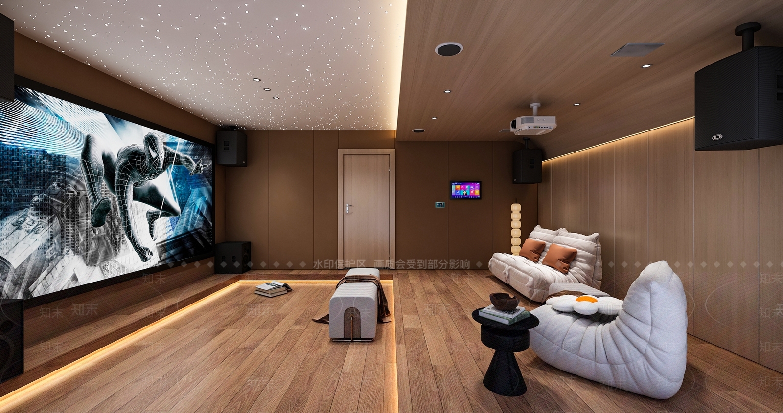 现代影音室3D模型下载【ID:1200828755】