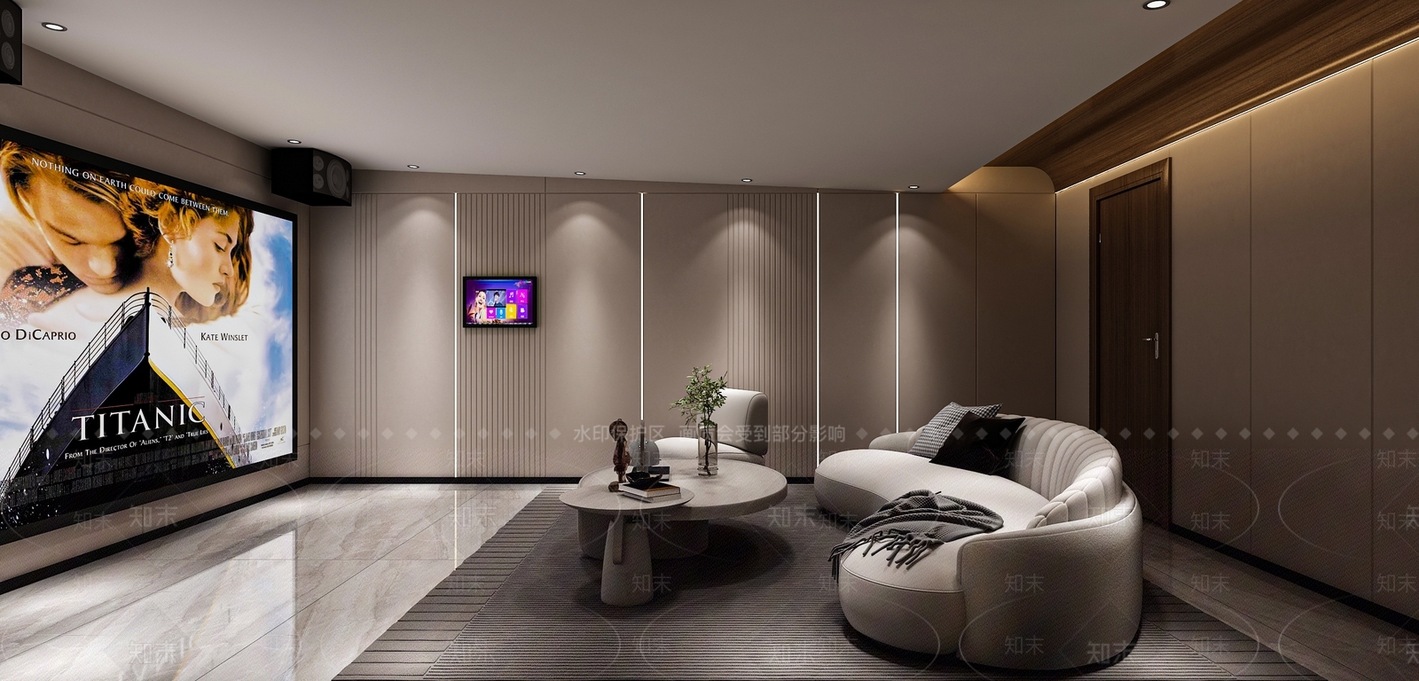现代影音室3D模型下载【ID:1200829573】