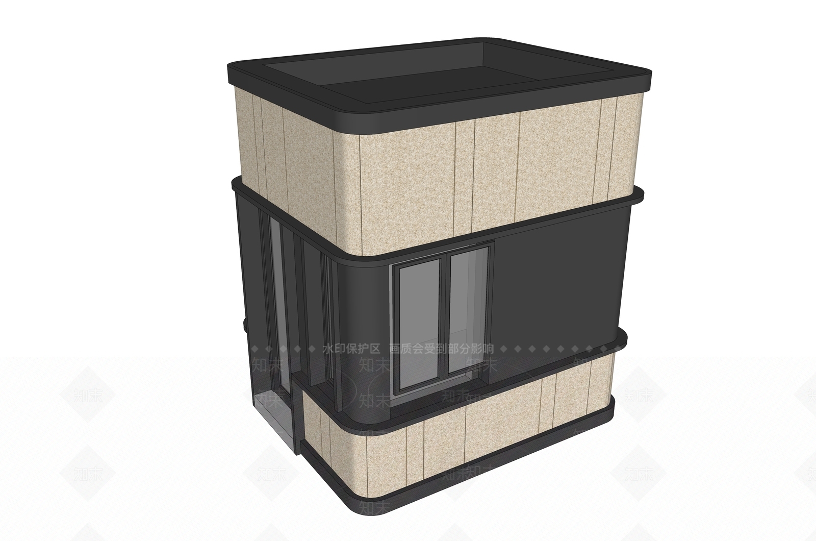 现代门卫室SU模型下载【ID:1200832167】