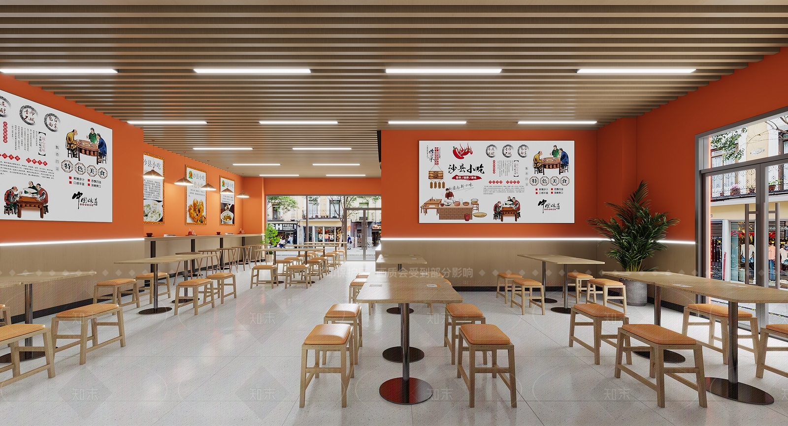 现代快餐店3D模型下载【ID:1215188385】