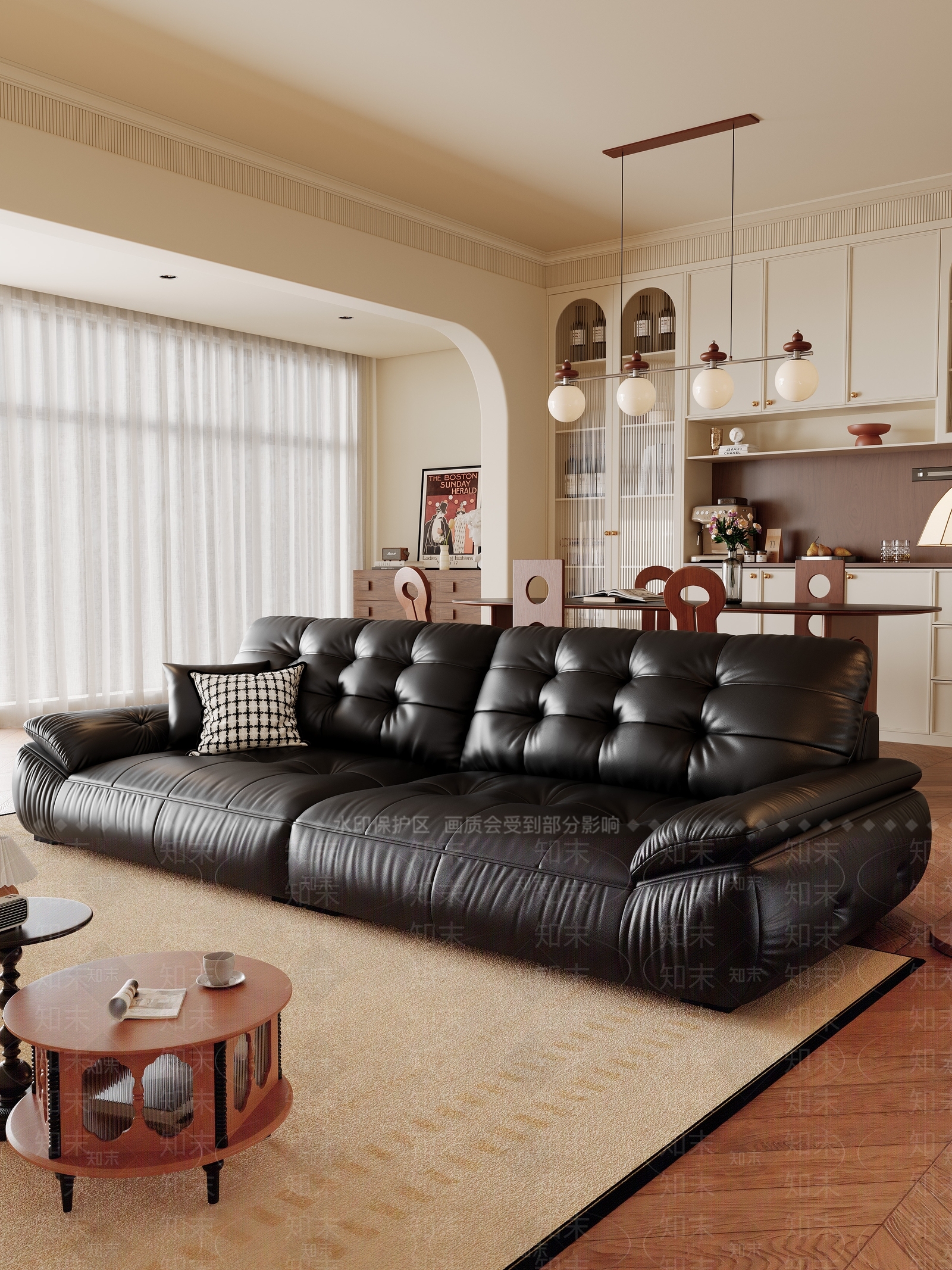 法式中古多人沙发3D模型下载【ID:1200835864】