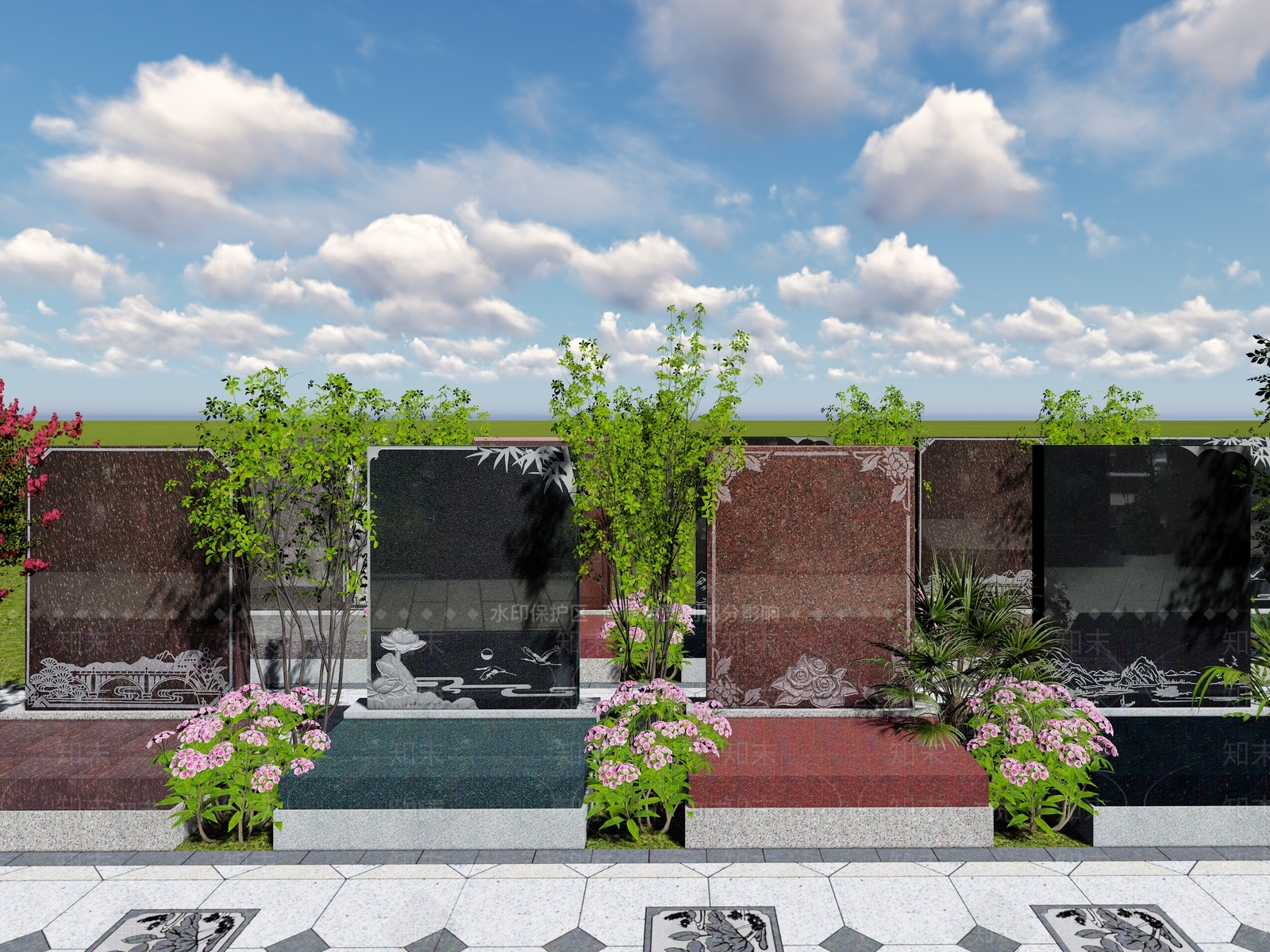 现代新中式其他景观3D模型下载【ID:1200834225】