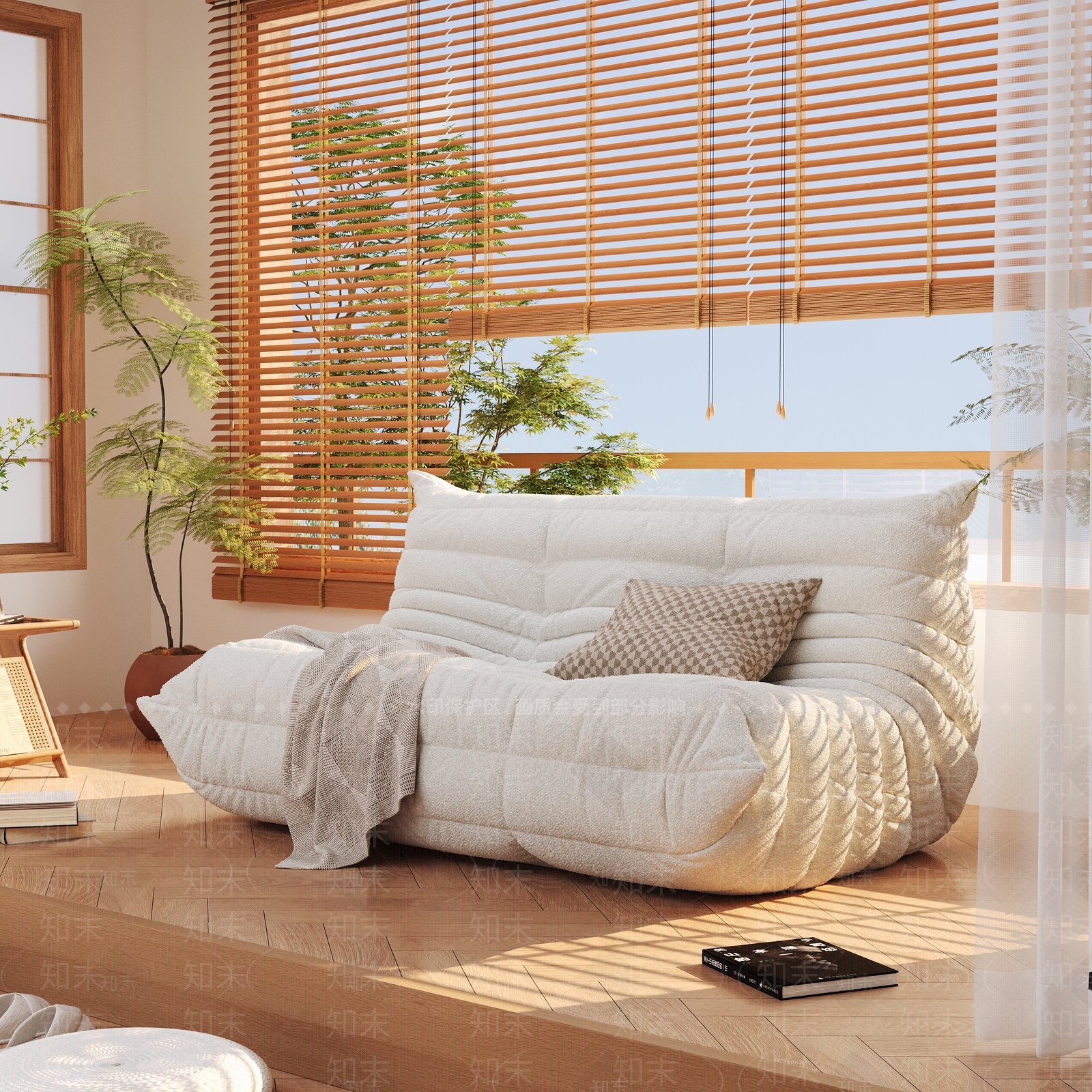 现代日式懒人沙发3D模型下载【ID:1200836192】
