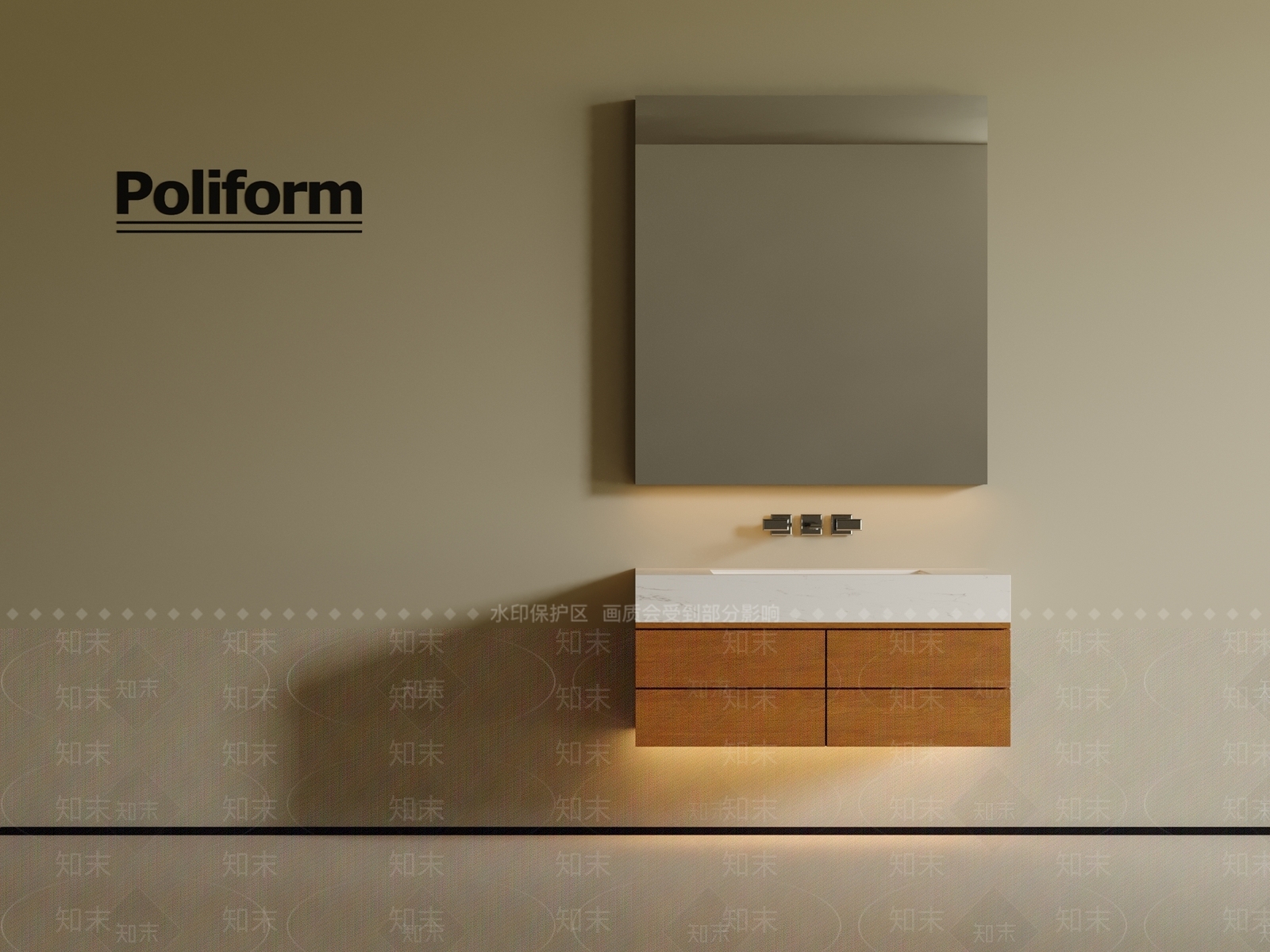 浴室柜3D模型下载【ID:1200836994】