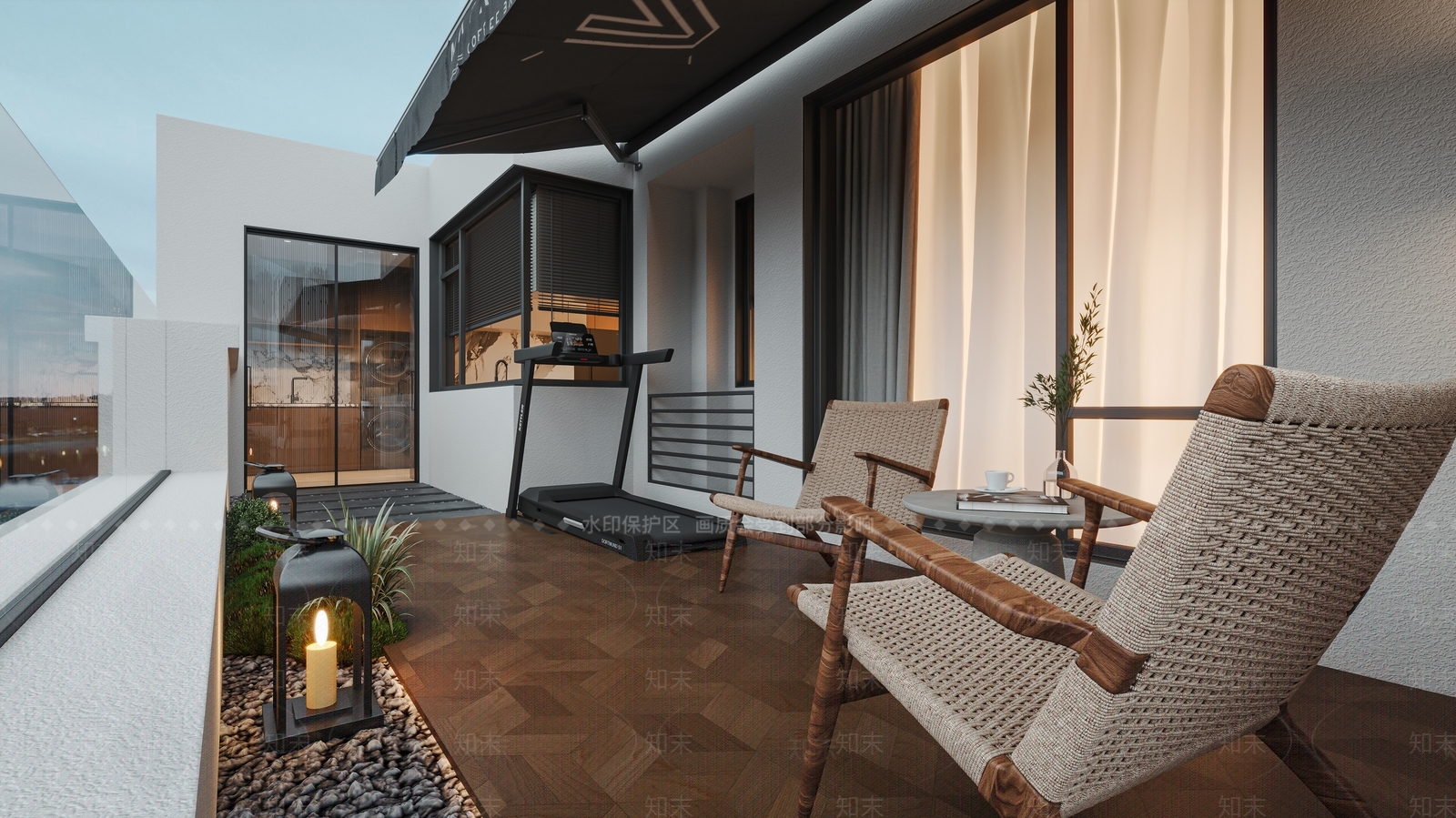 现代阳台3D模型下载【ID:1200837960】