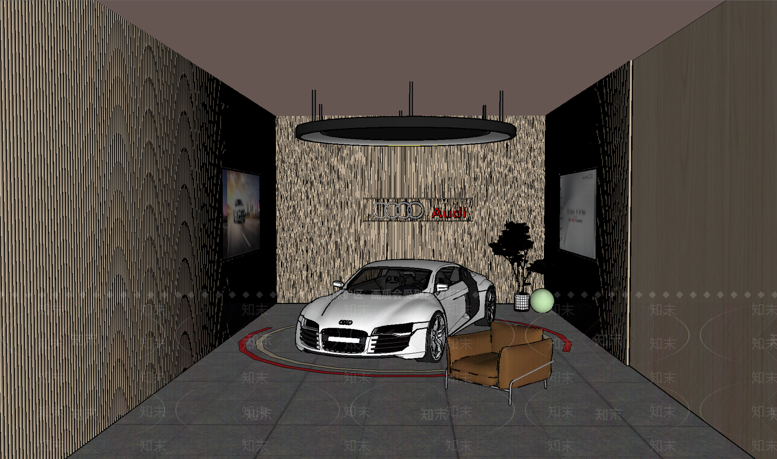 现代汽车4S店SU模型下载【ID:1200839167】