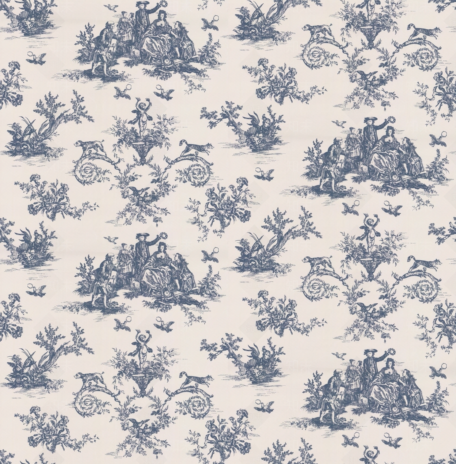 现代欧式花纹壁纸贴图下载【ID:1200841027】