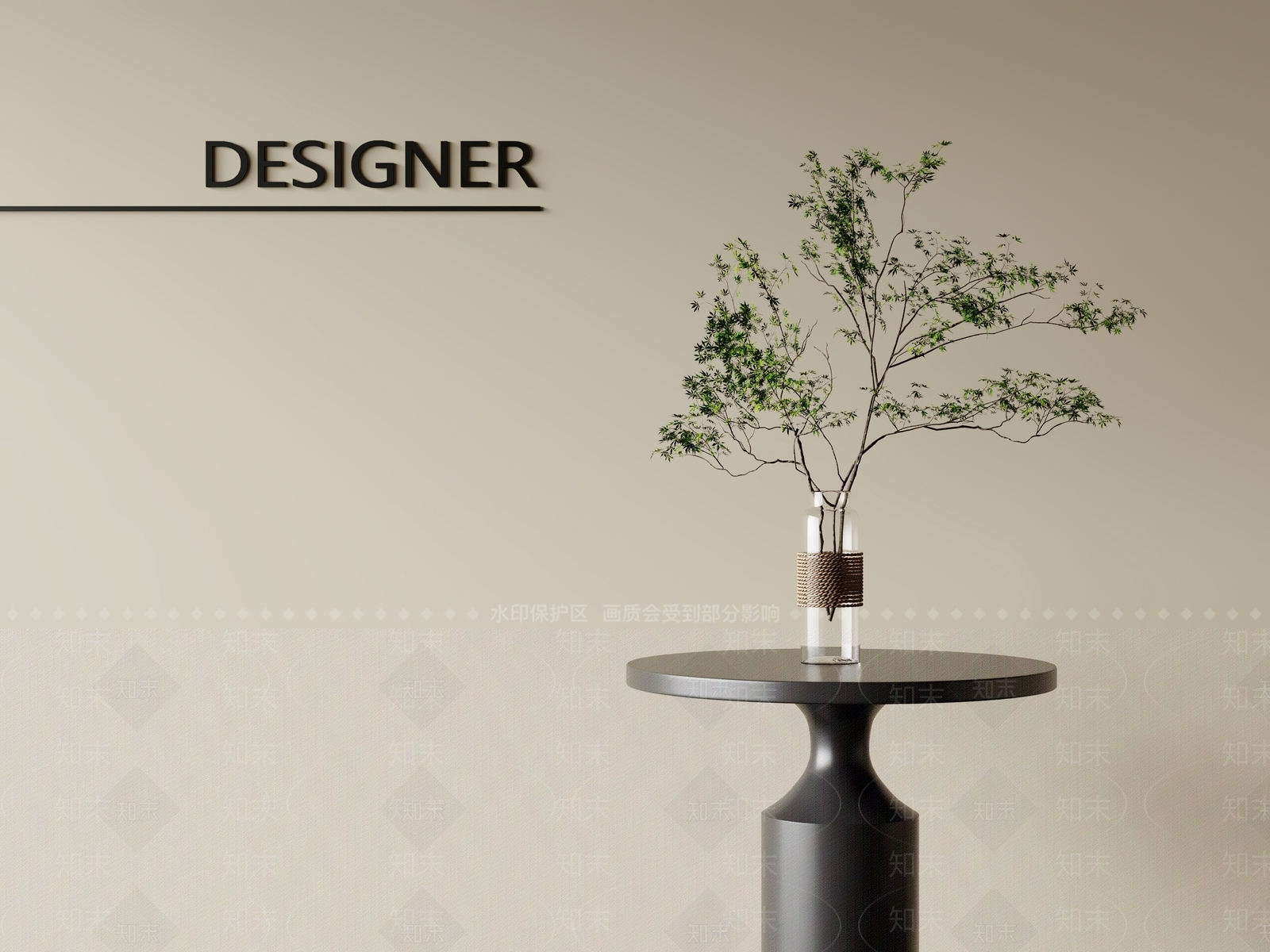 现代中古绿植摆件3D模型下载【ID:1200841878】