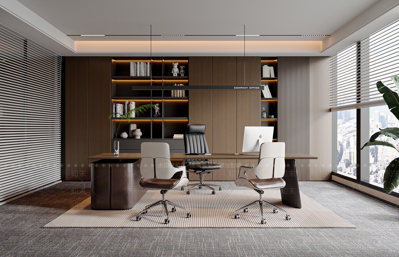 现代意式办公室SU模型下载【ID:1200842582】