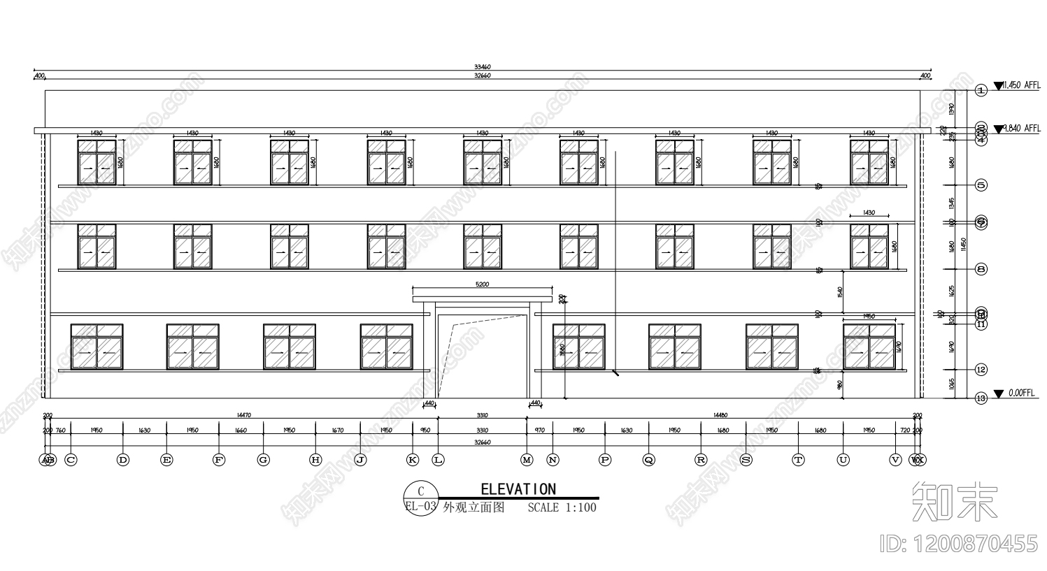 现代整体办公空间cad施工图下载【ID:1200870455】