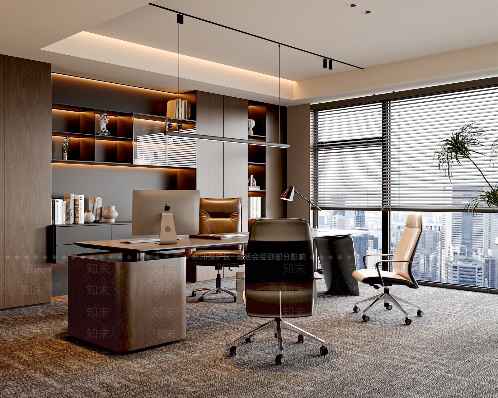 现代意式经理办公室SU模型下载【ID:1200842579】