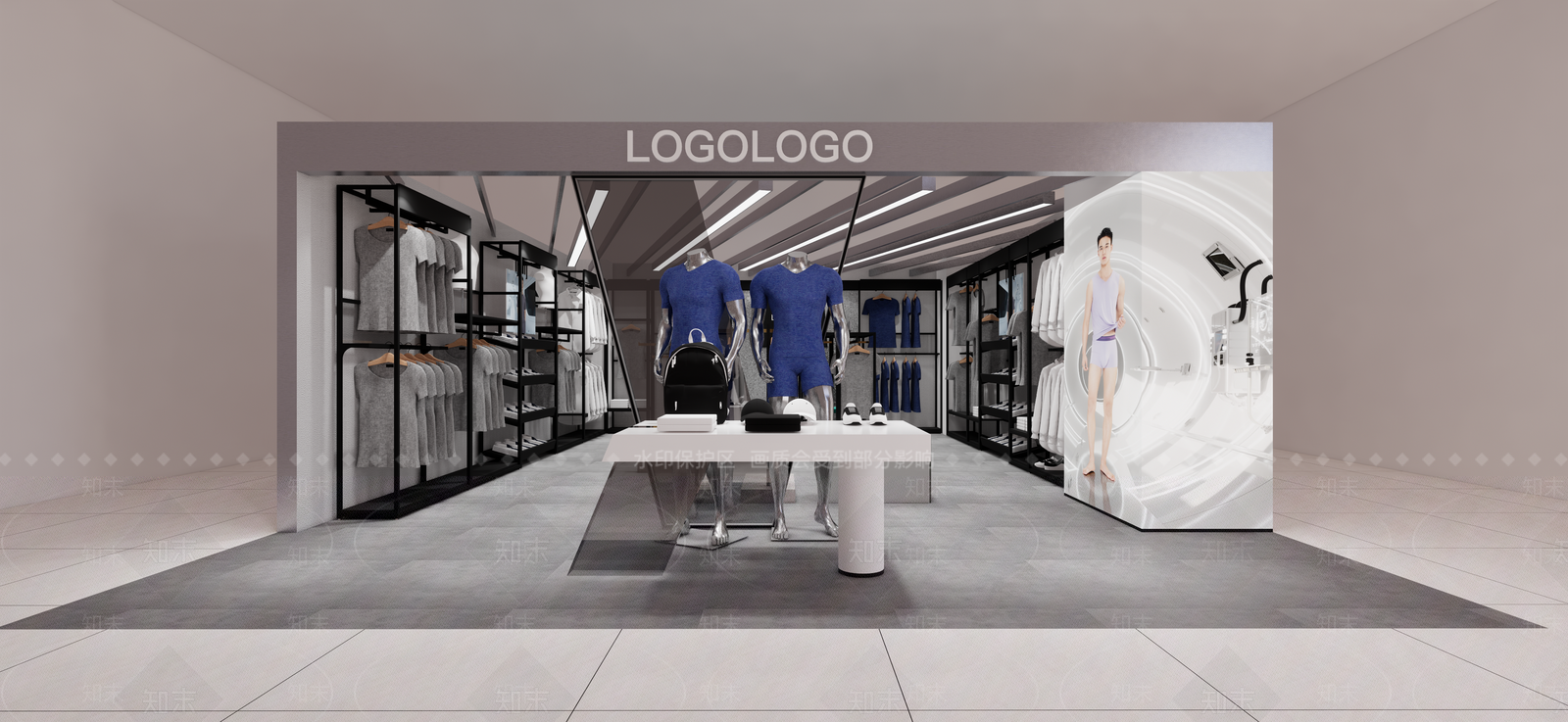 现代服装店SU模型下载【ID:1200842766】