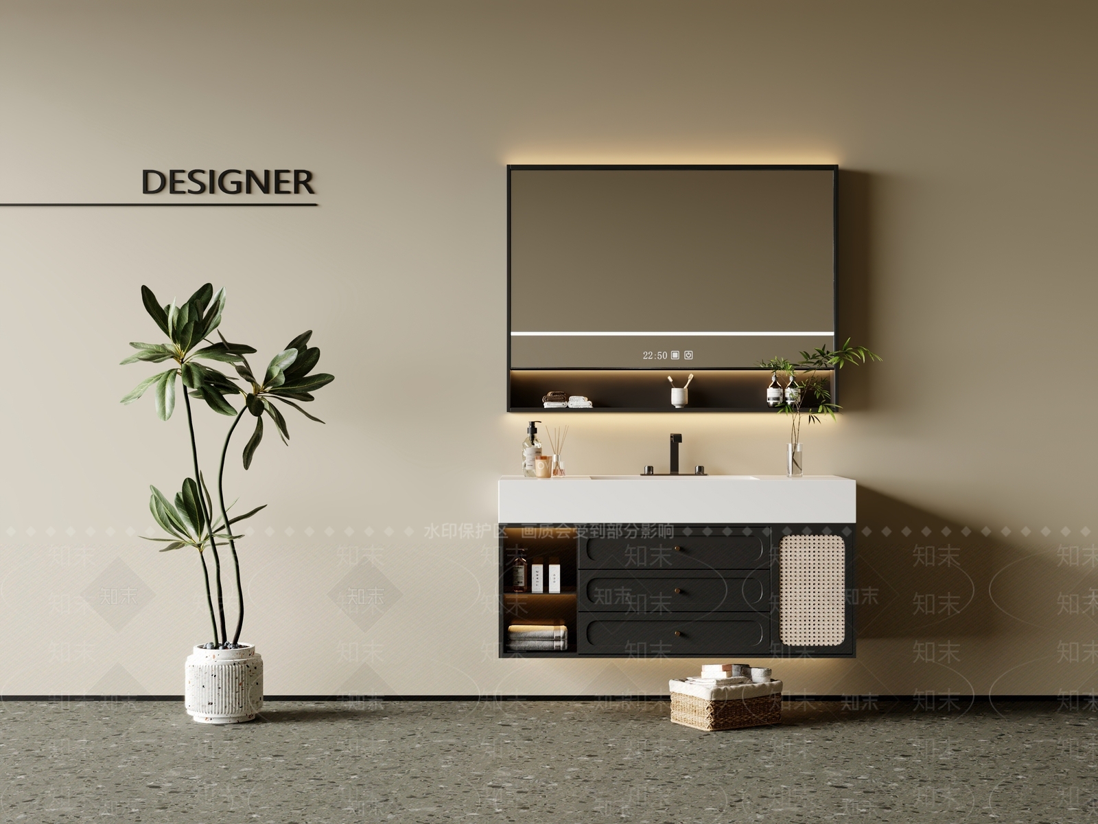 浴室柜3D模型下载【ID:1200843862】