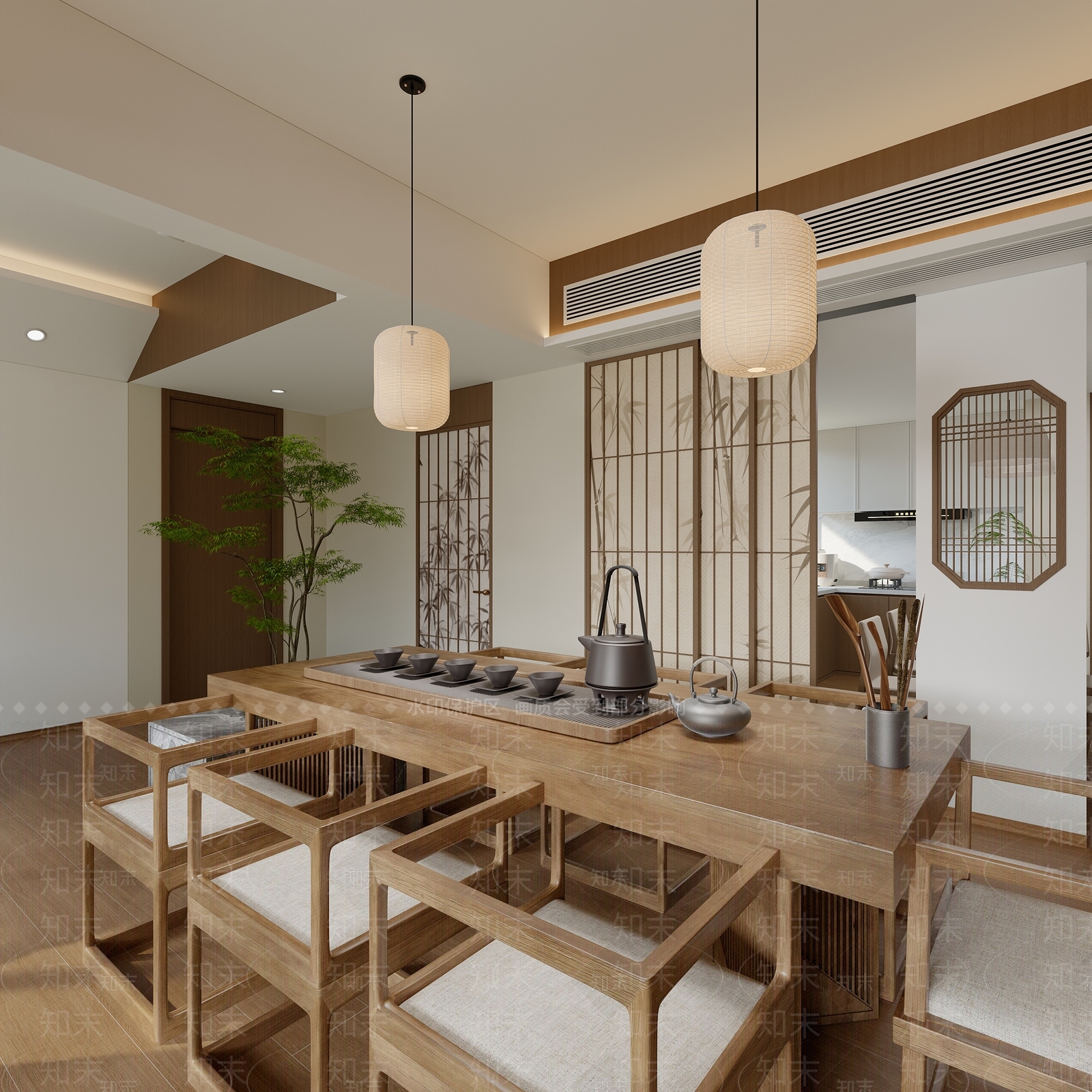 新中式美容院3D模型下载【ID:1200844015】